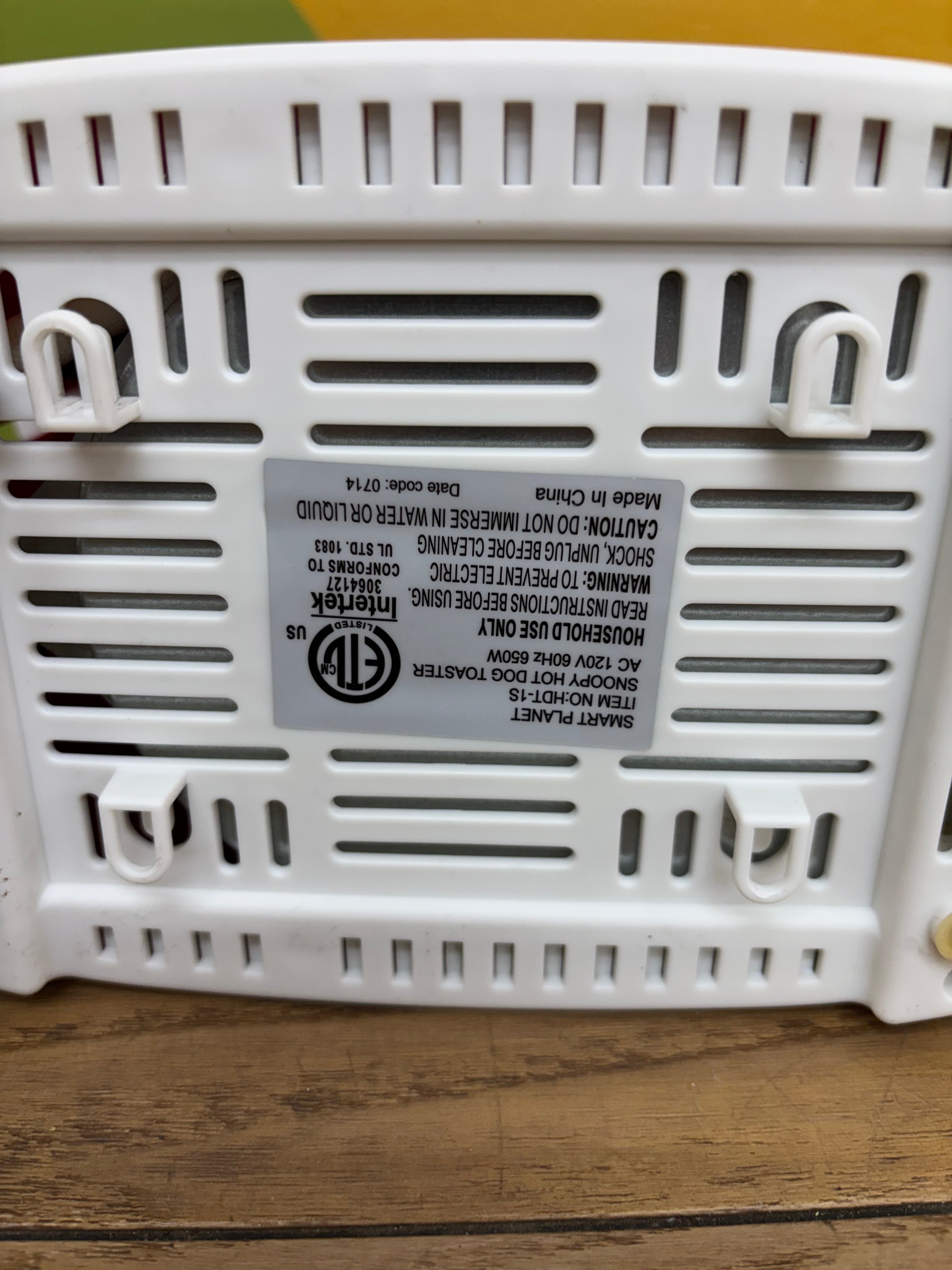 Snoopy Hot Dog Toaster