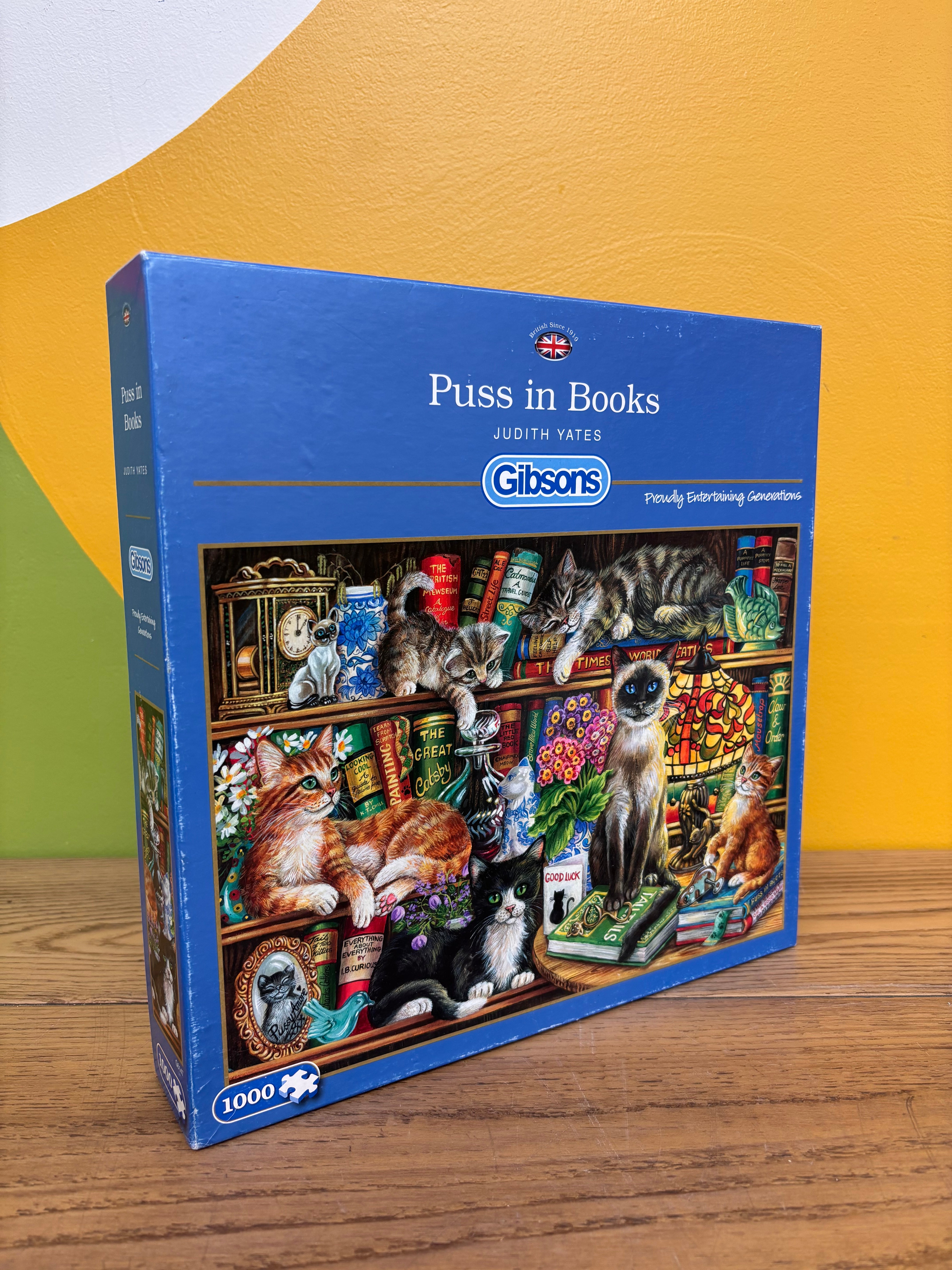 1000 Piece Puss in Books Puzzle