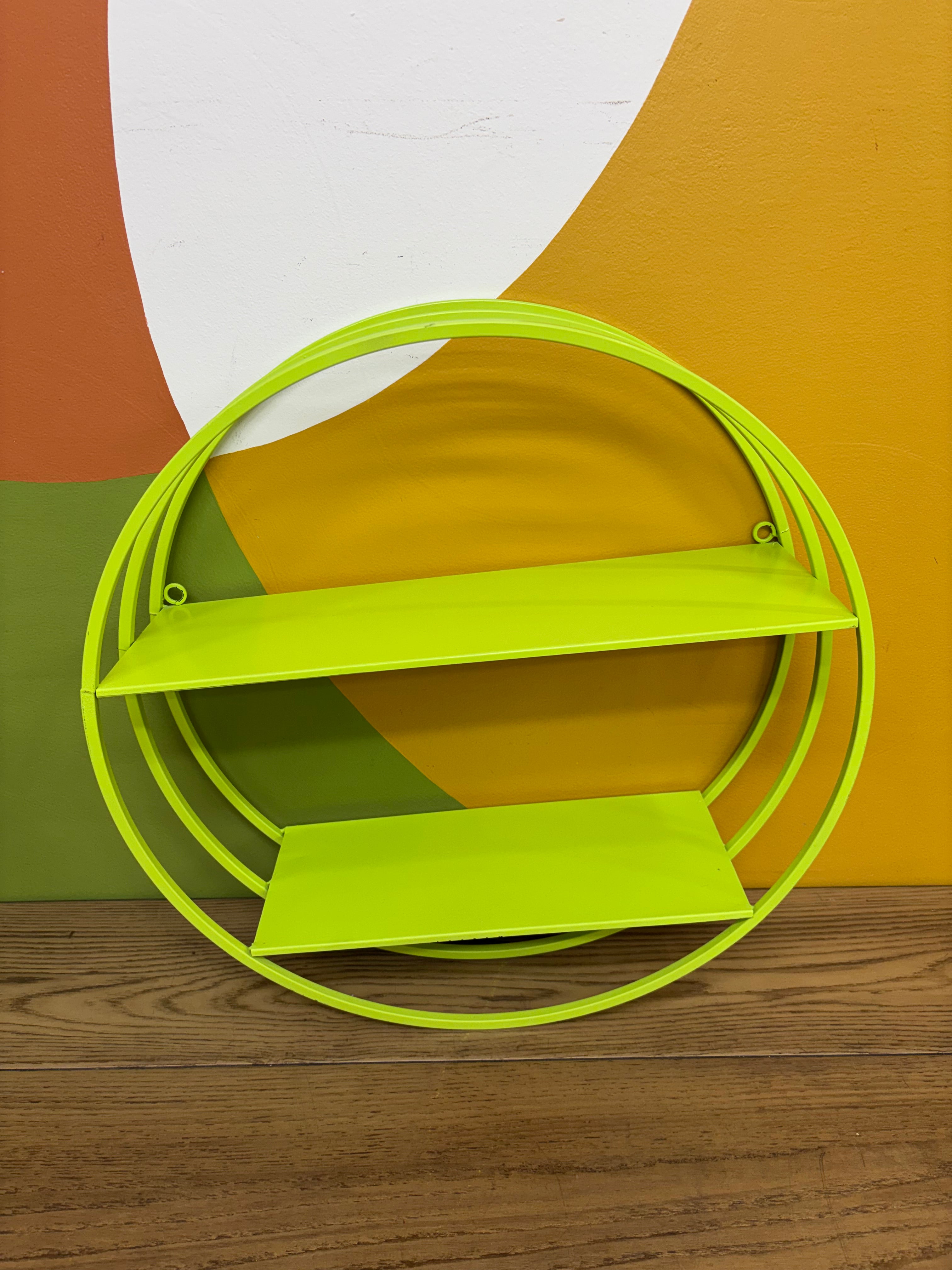 Round Lime Green Shelf