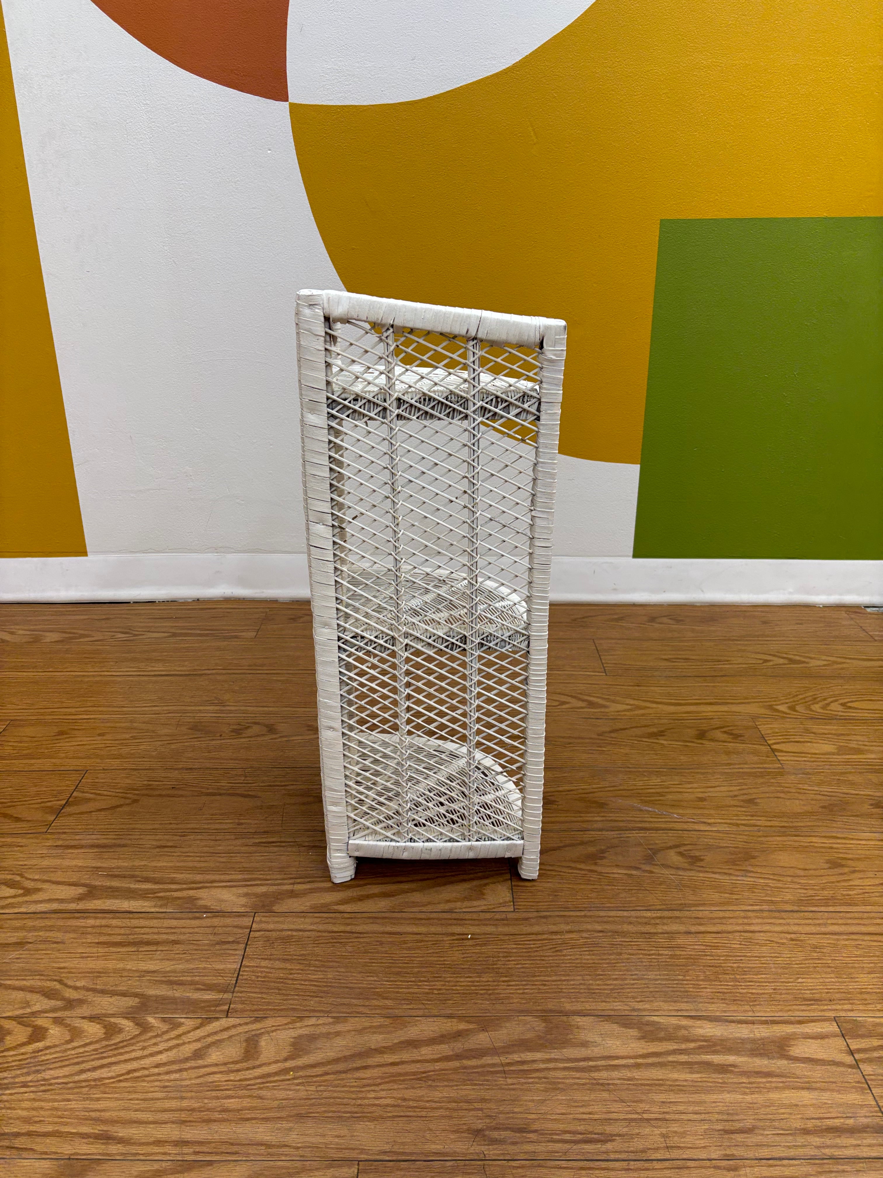 3 Tier Wicker Corner Shelf