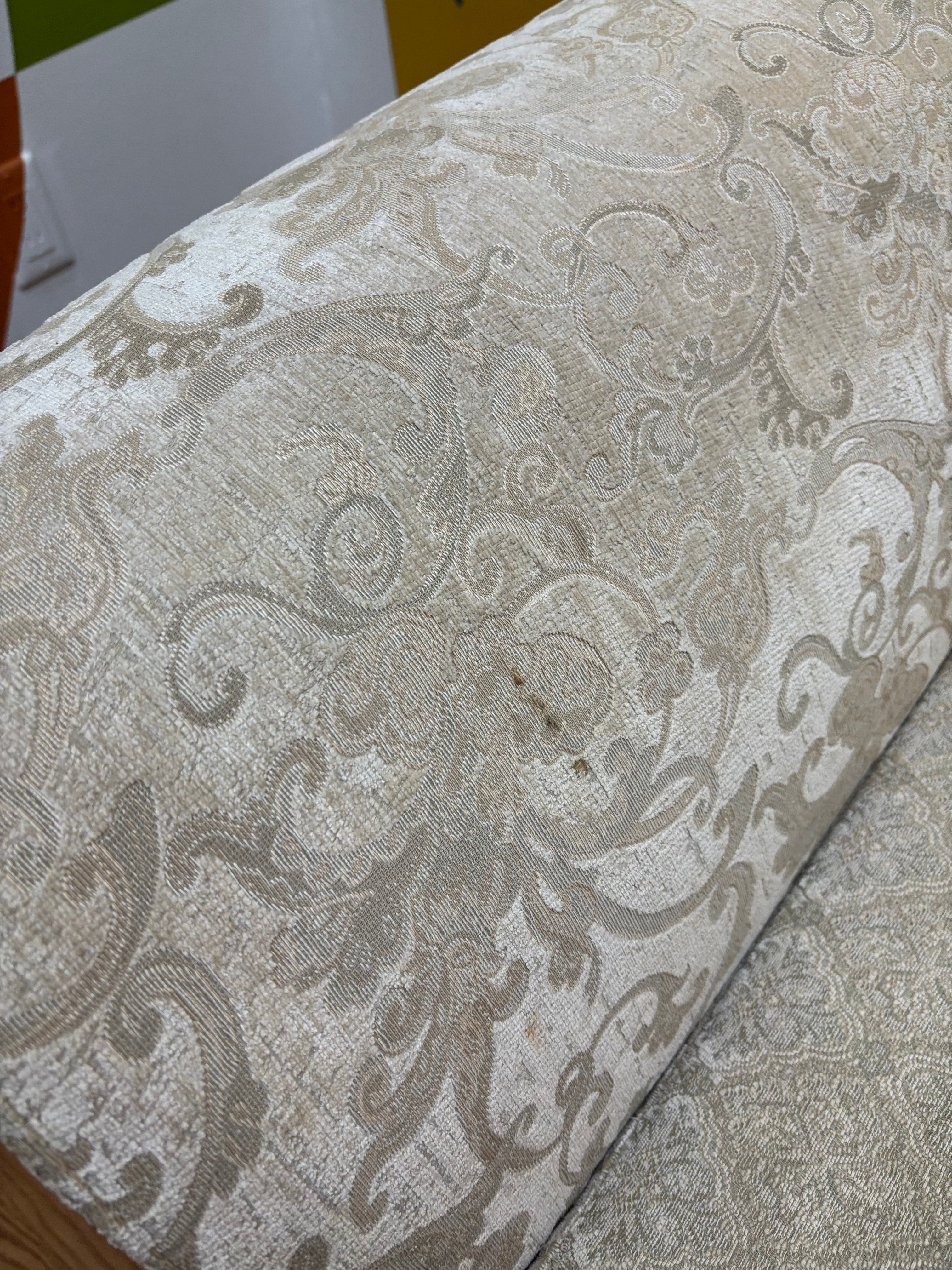 Fabric & Wood Carved Sofa