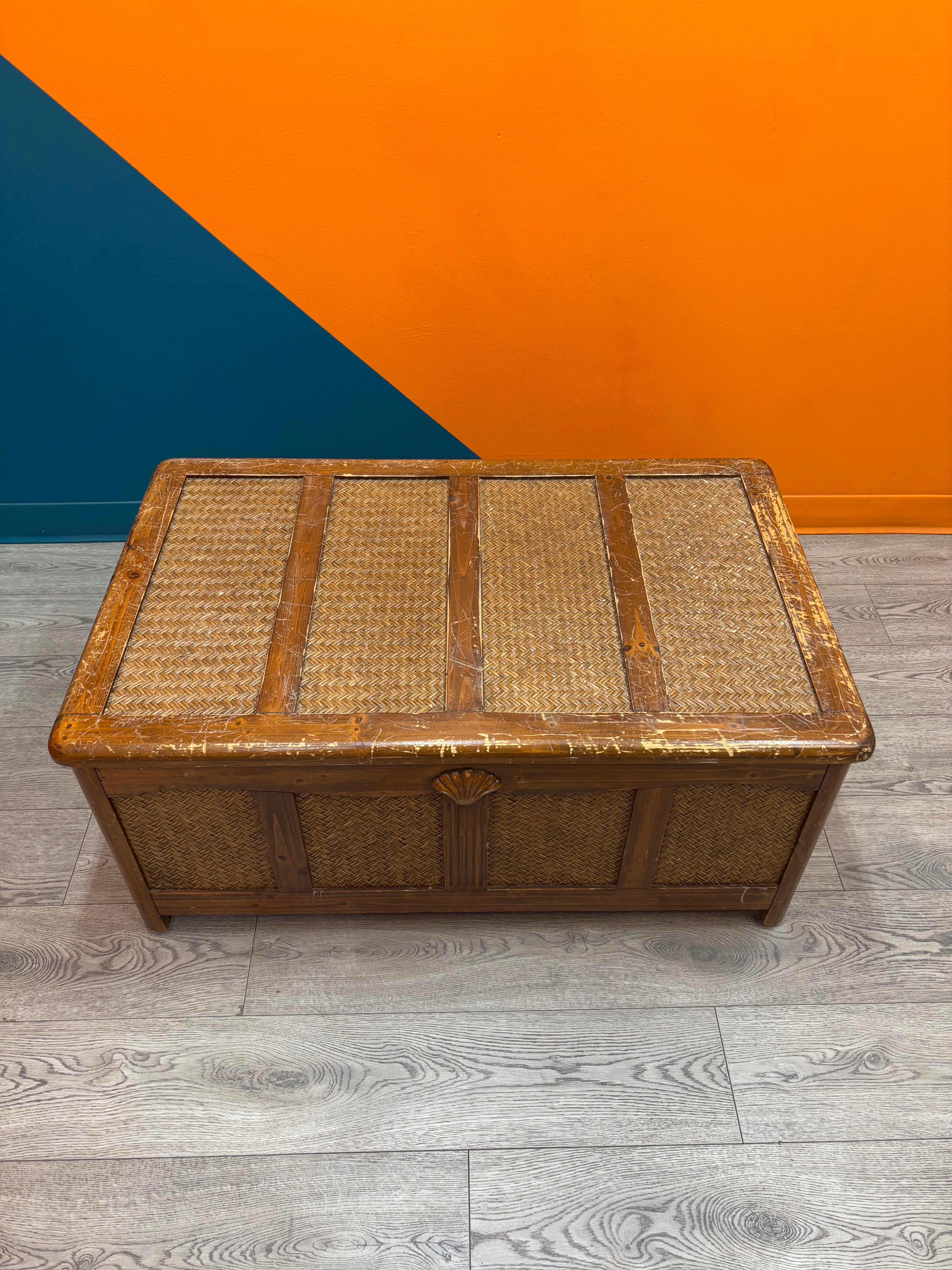 Large Rattan Chest
