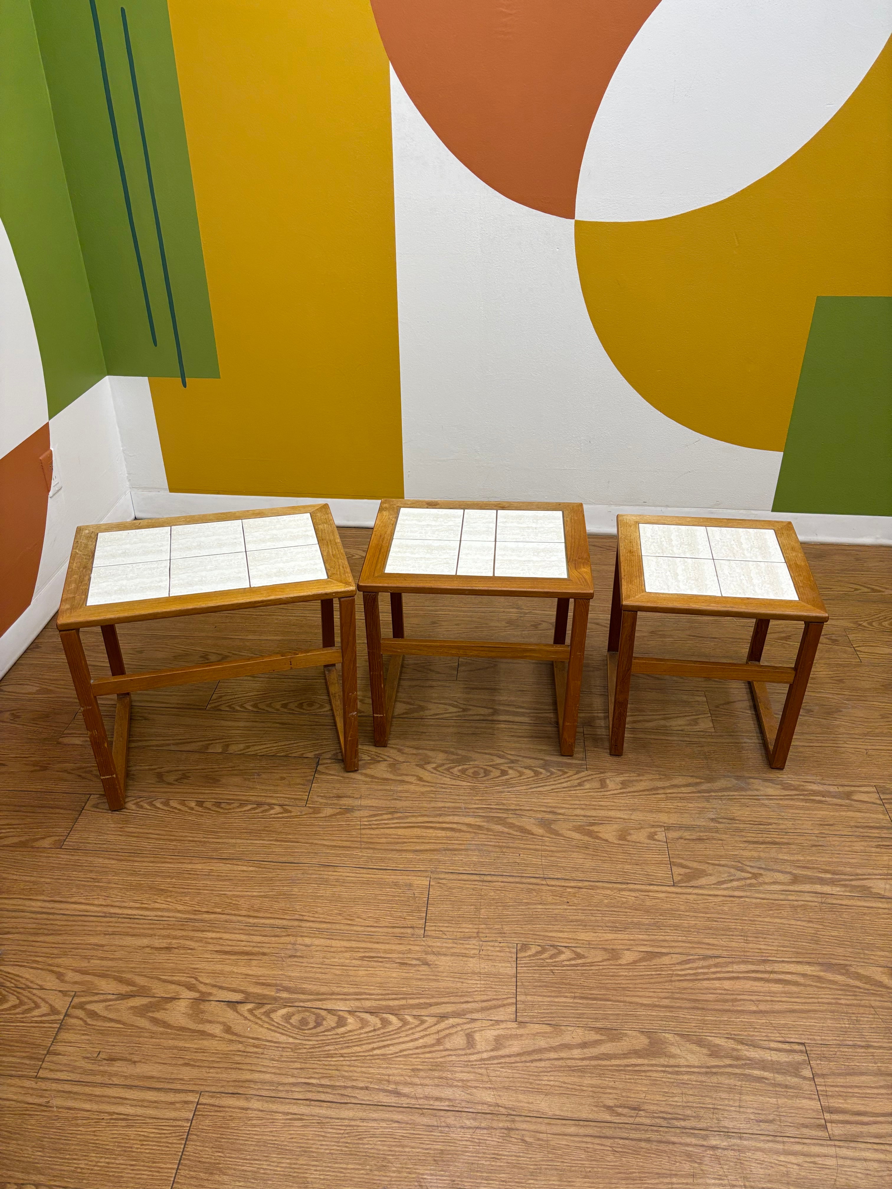 Tile Top Nesting Tables (Made in Denmark)