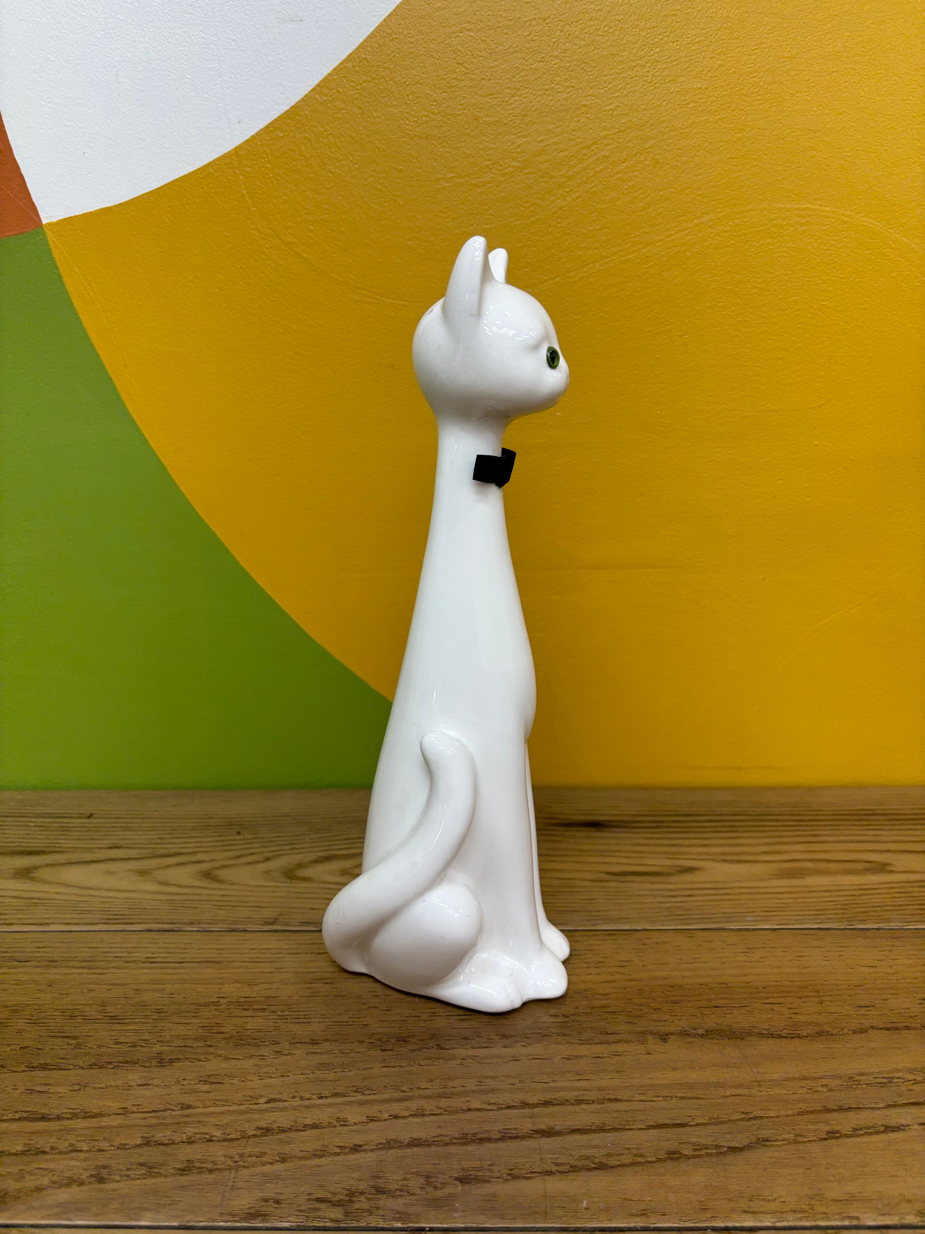 White Ceramic Cat