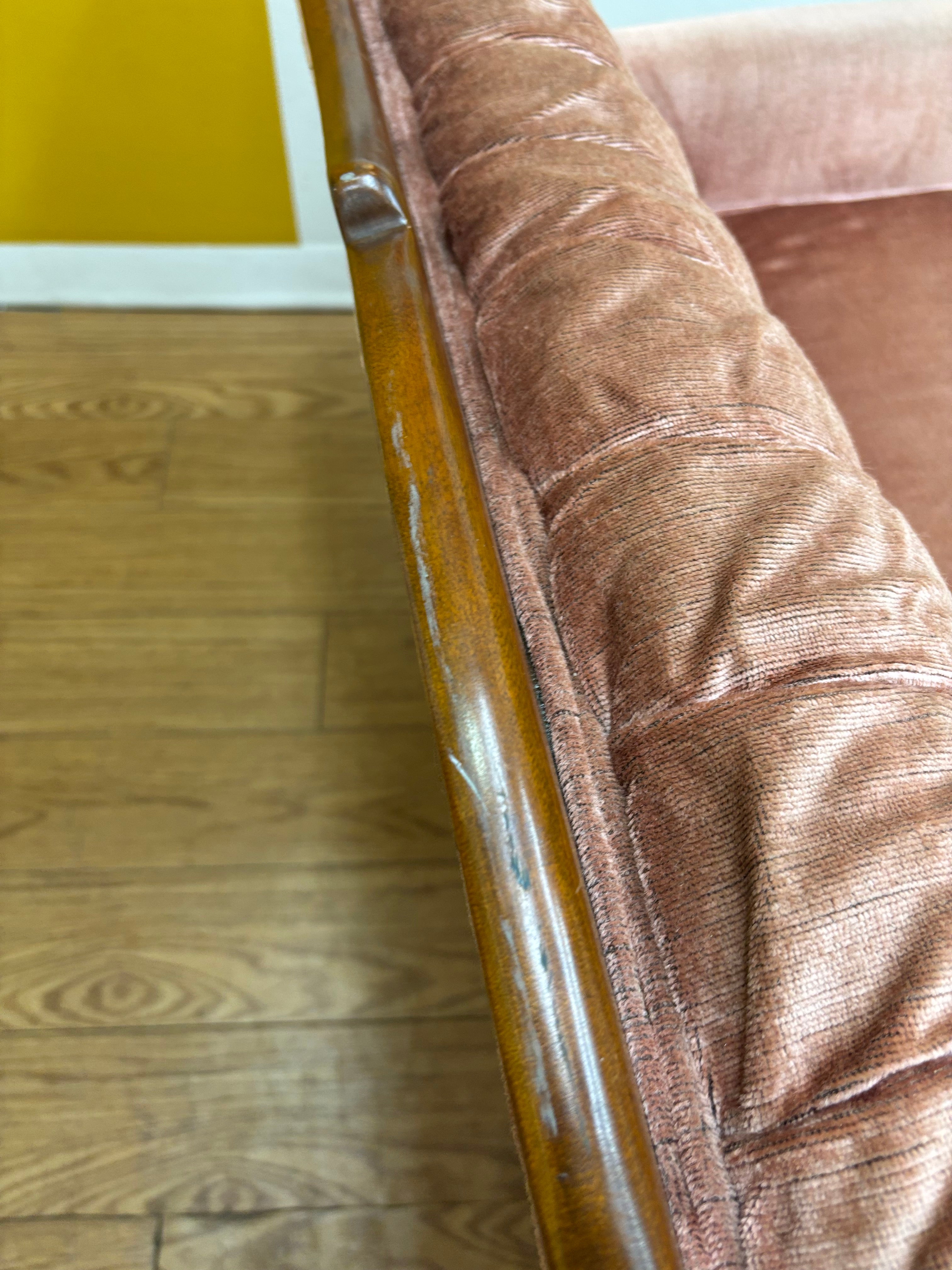 Tufted Pink Loveseat