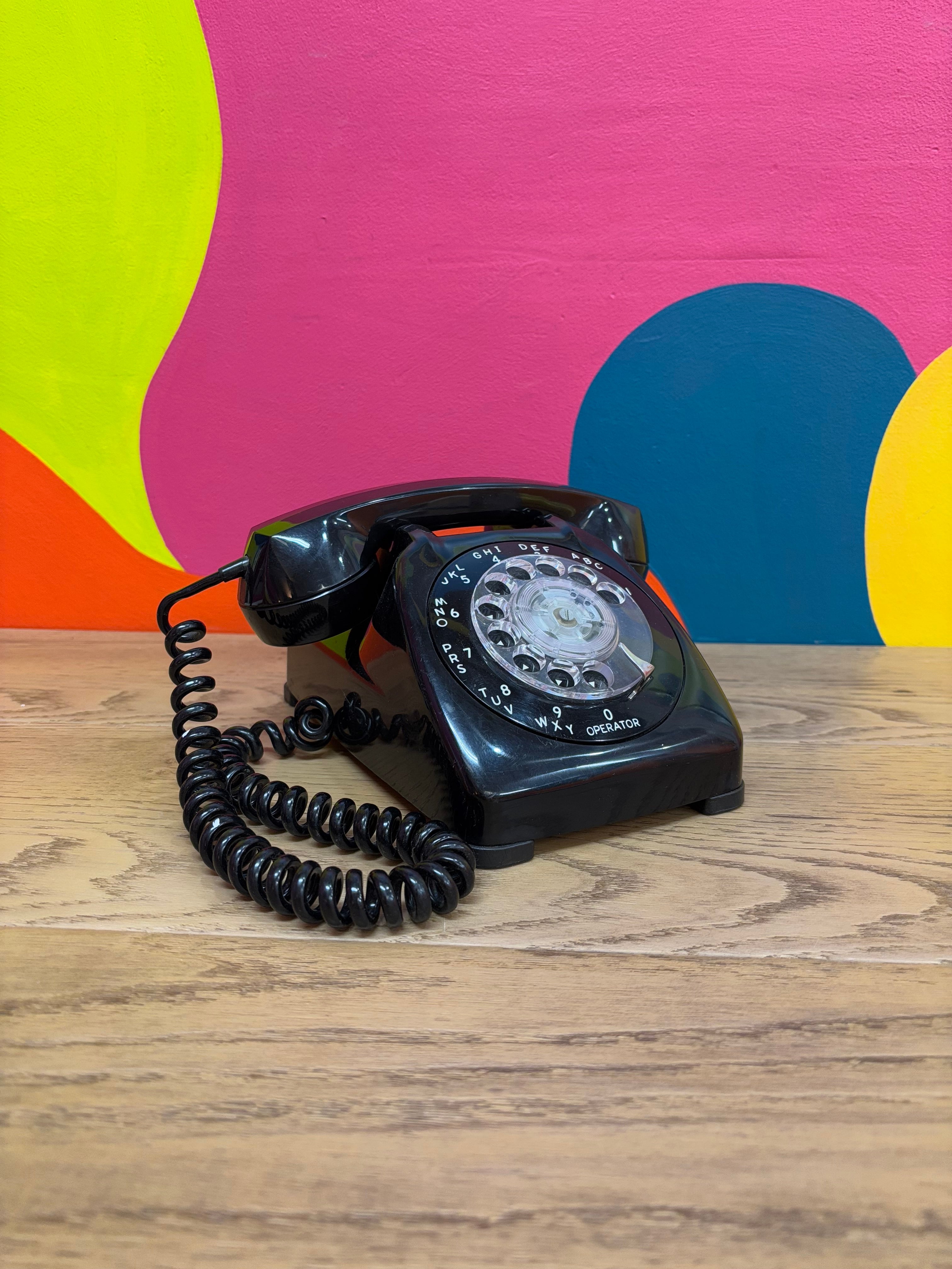 Black Rotary Phone