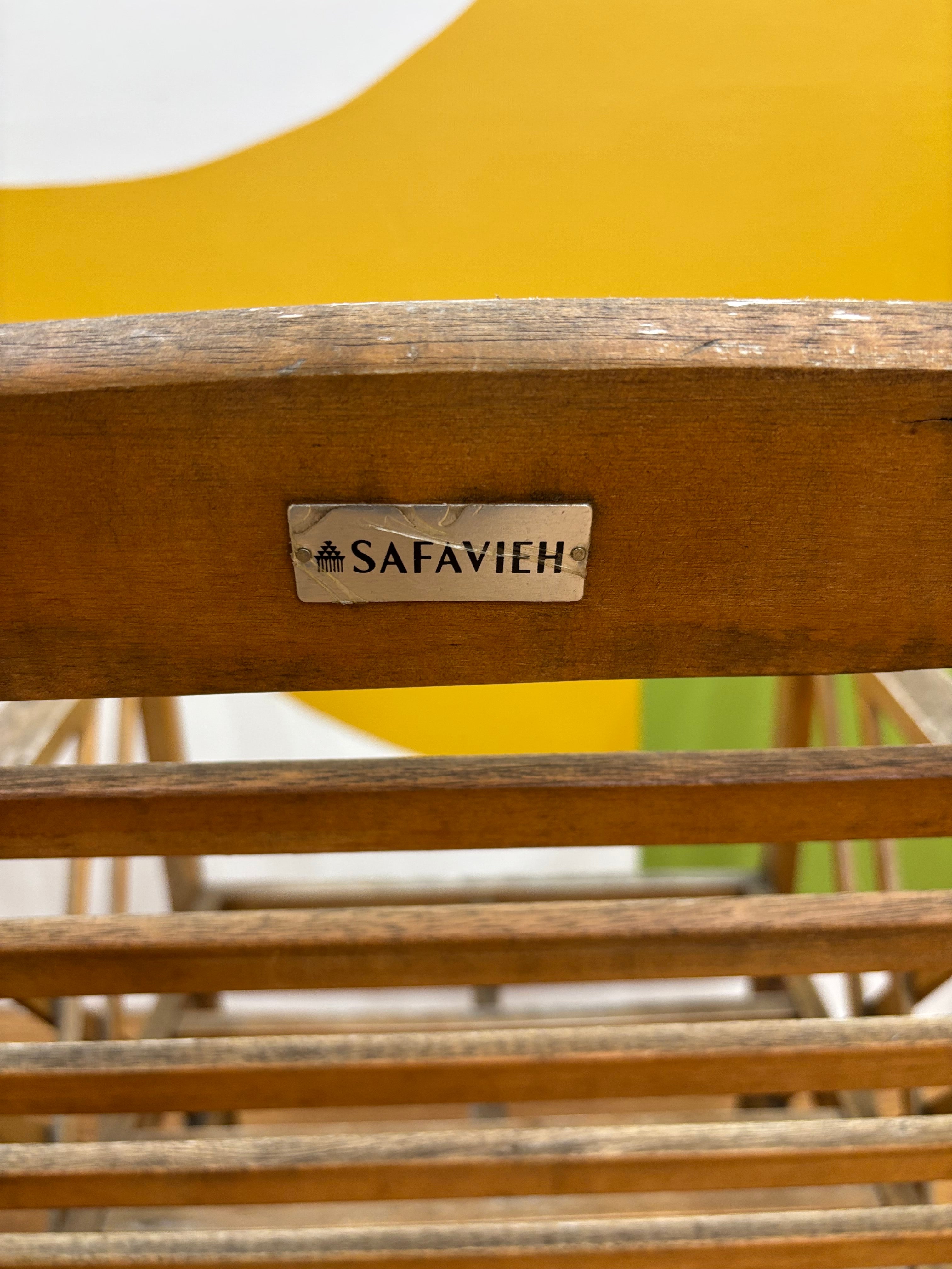 Safavieh Wood Patio Chairs & Coffee Table