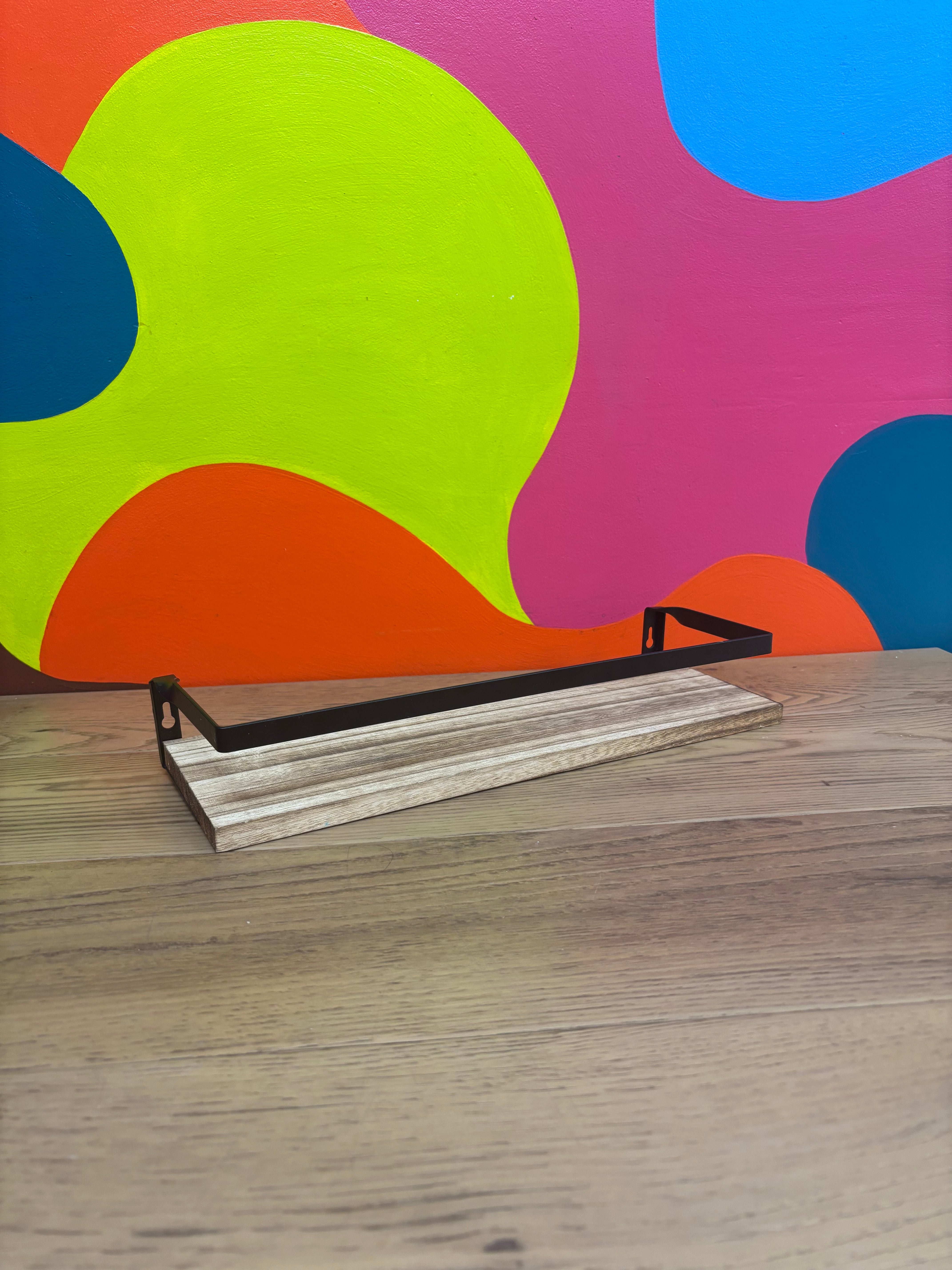 Wood and Metal Wall Shelf #2
