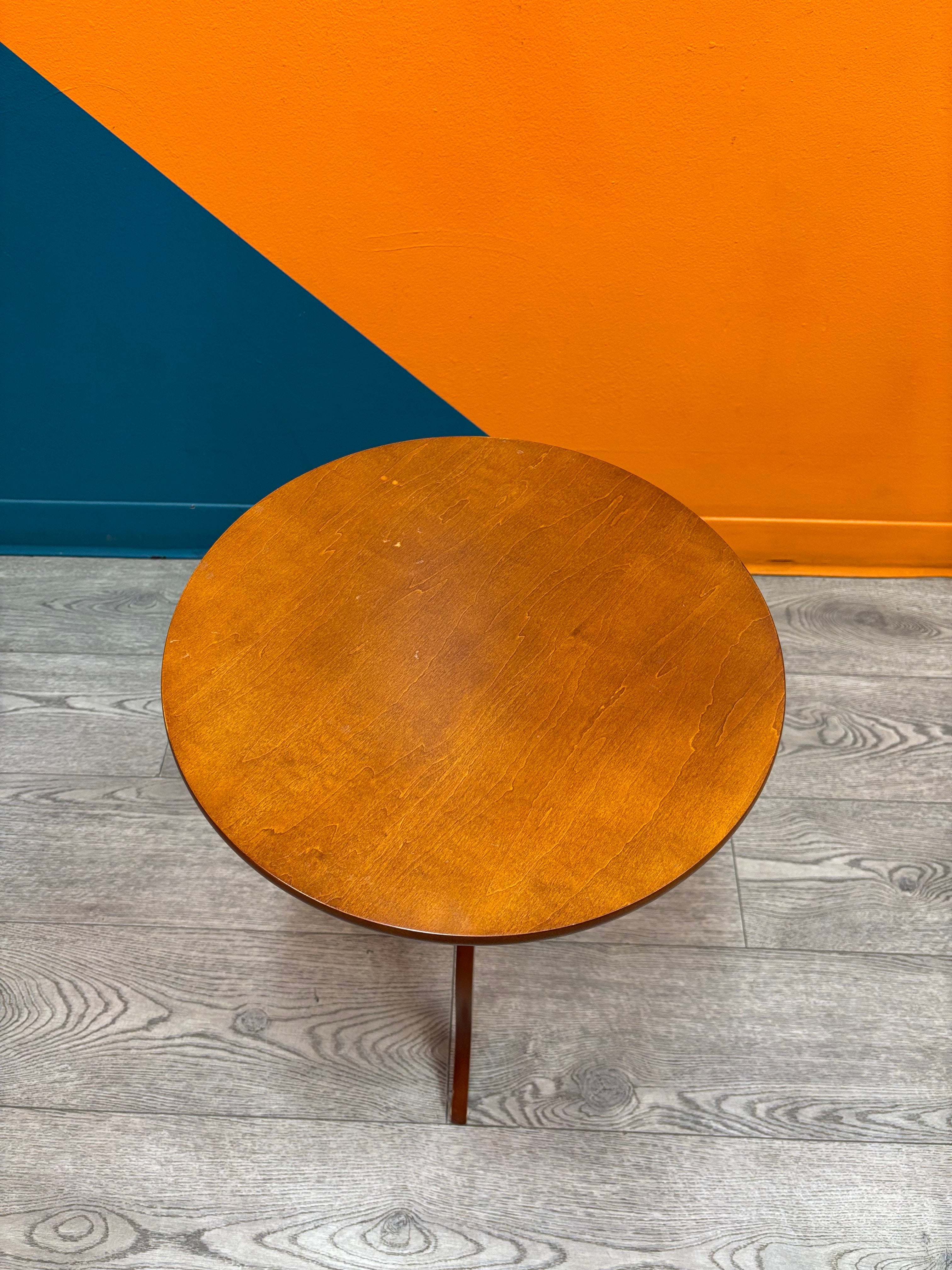 Round Wood Side Table