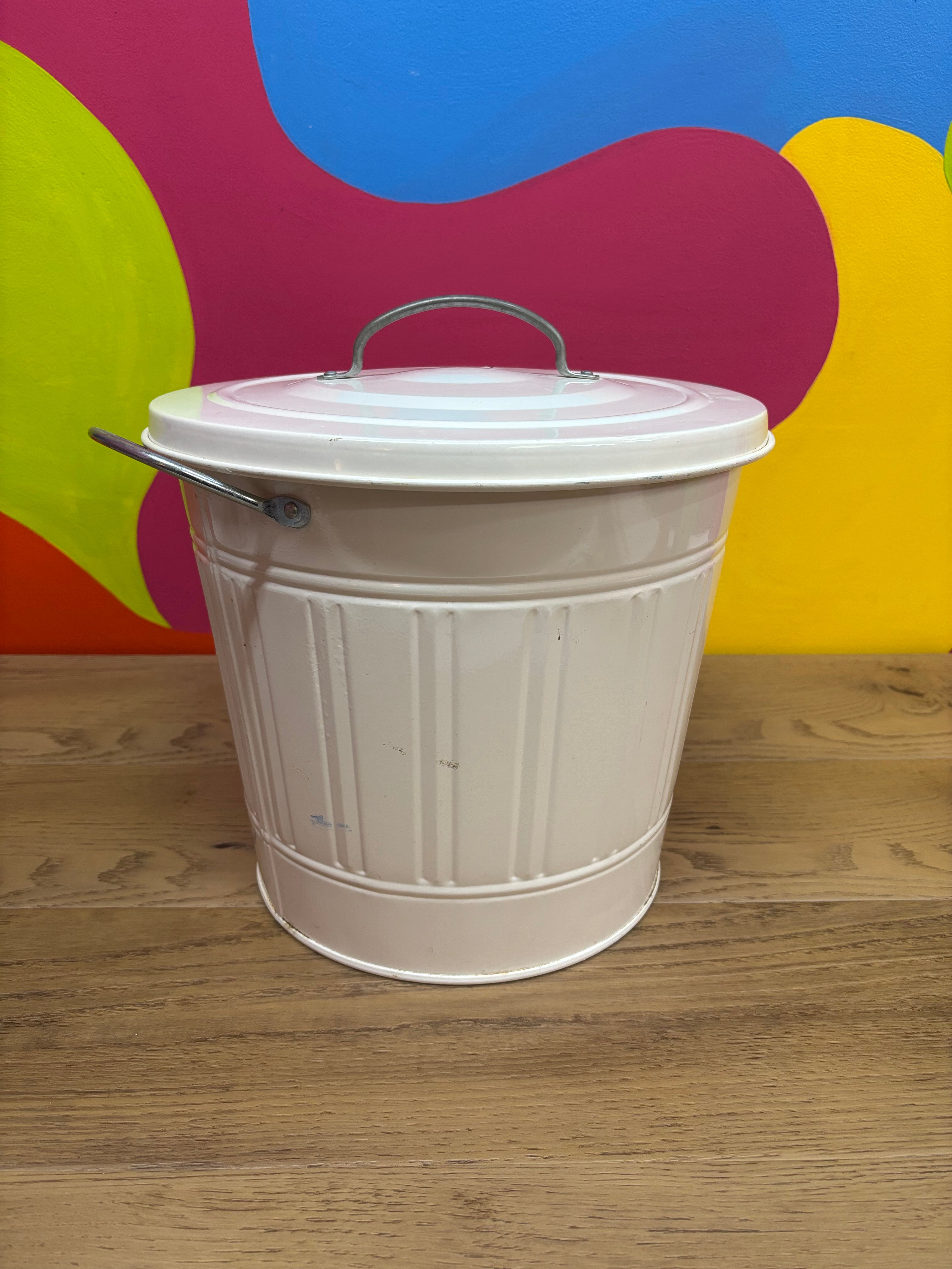 White Metal Bin - Ikea