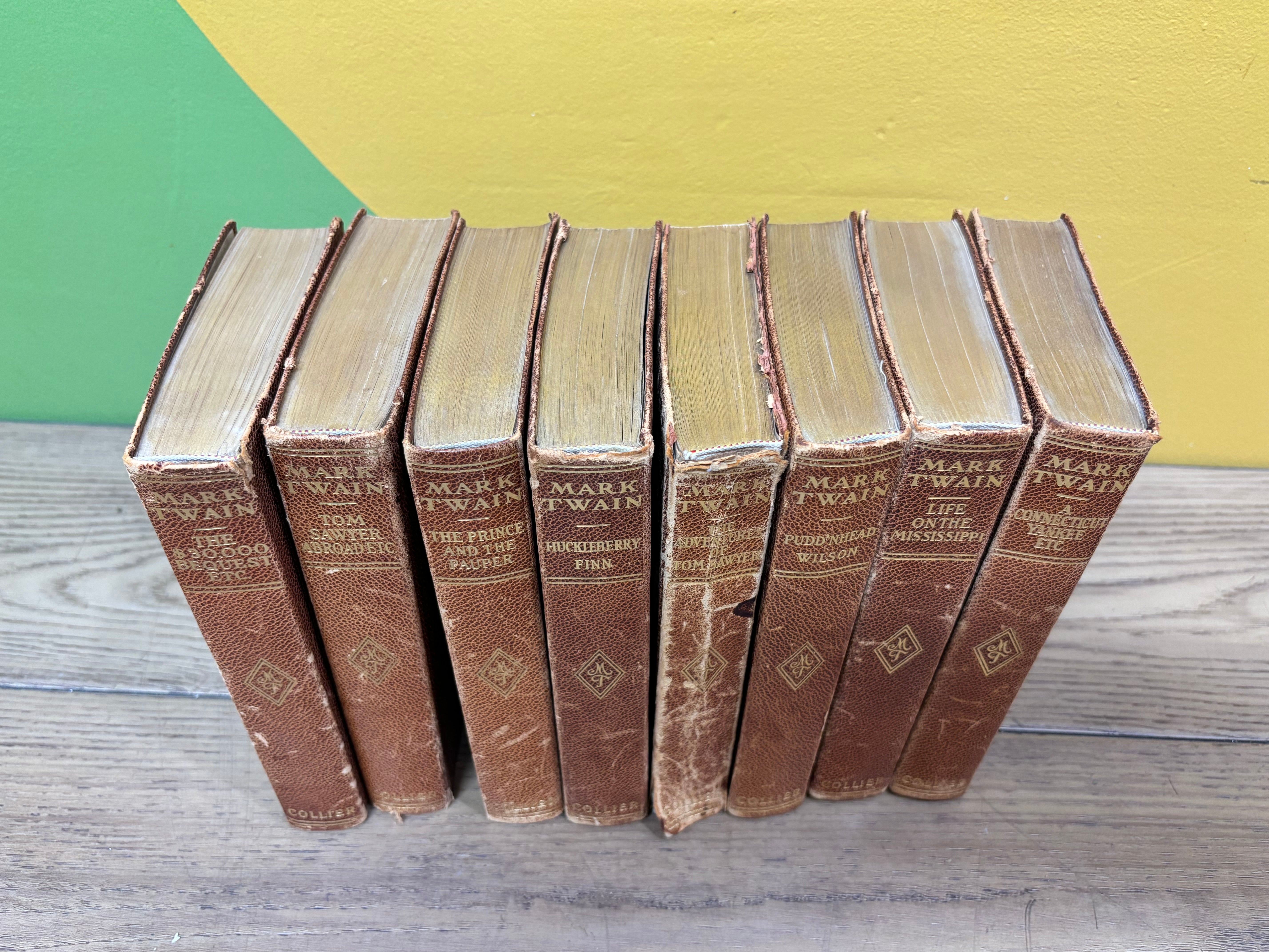 (8) Mark Twain Leather Books