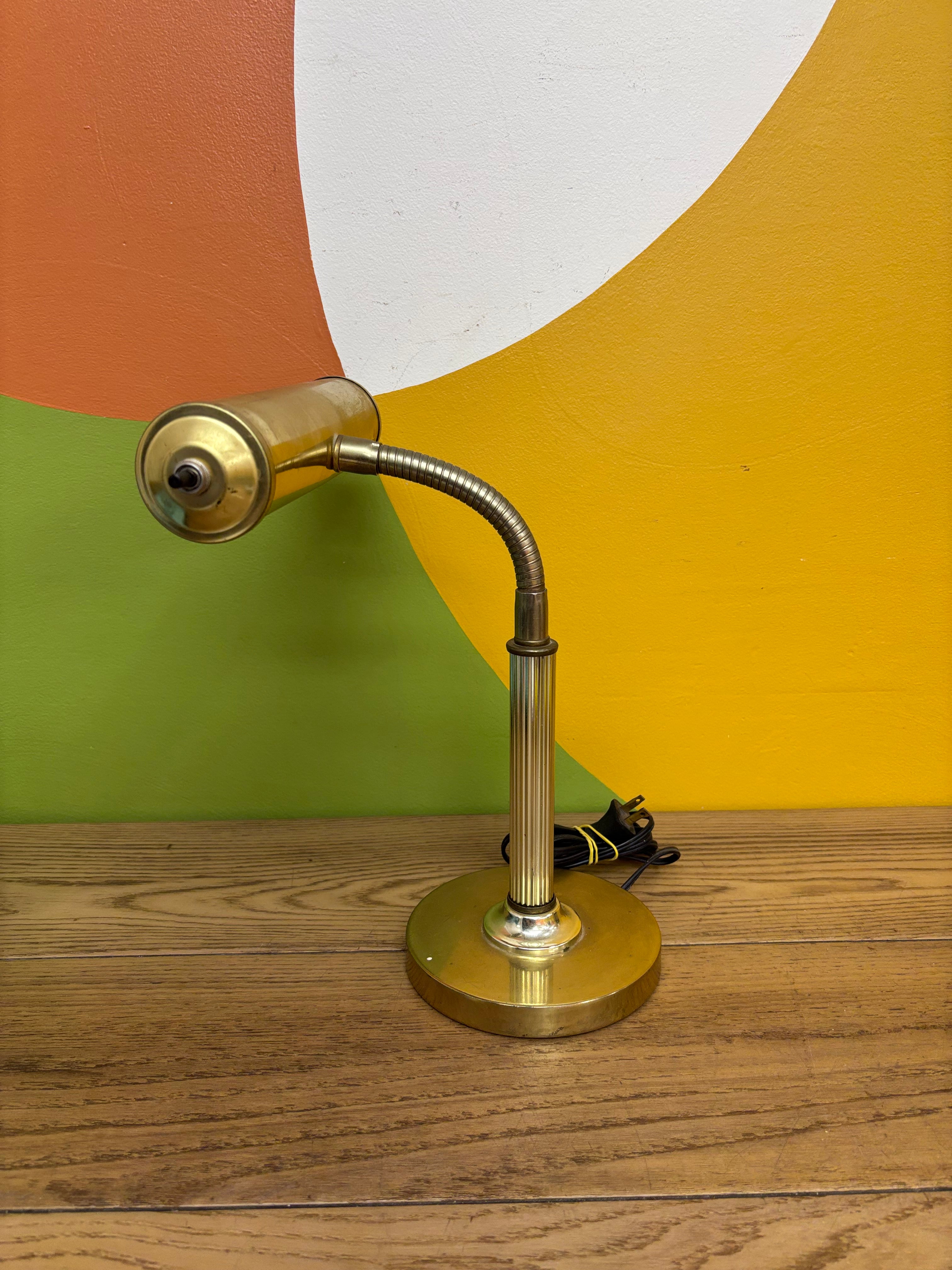 Gold Gooseneck Table Lamp
