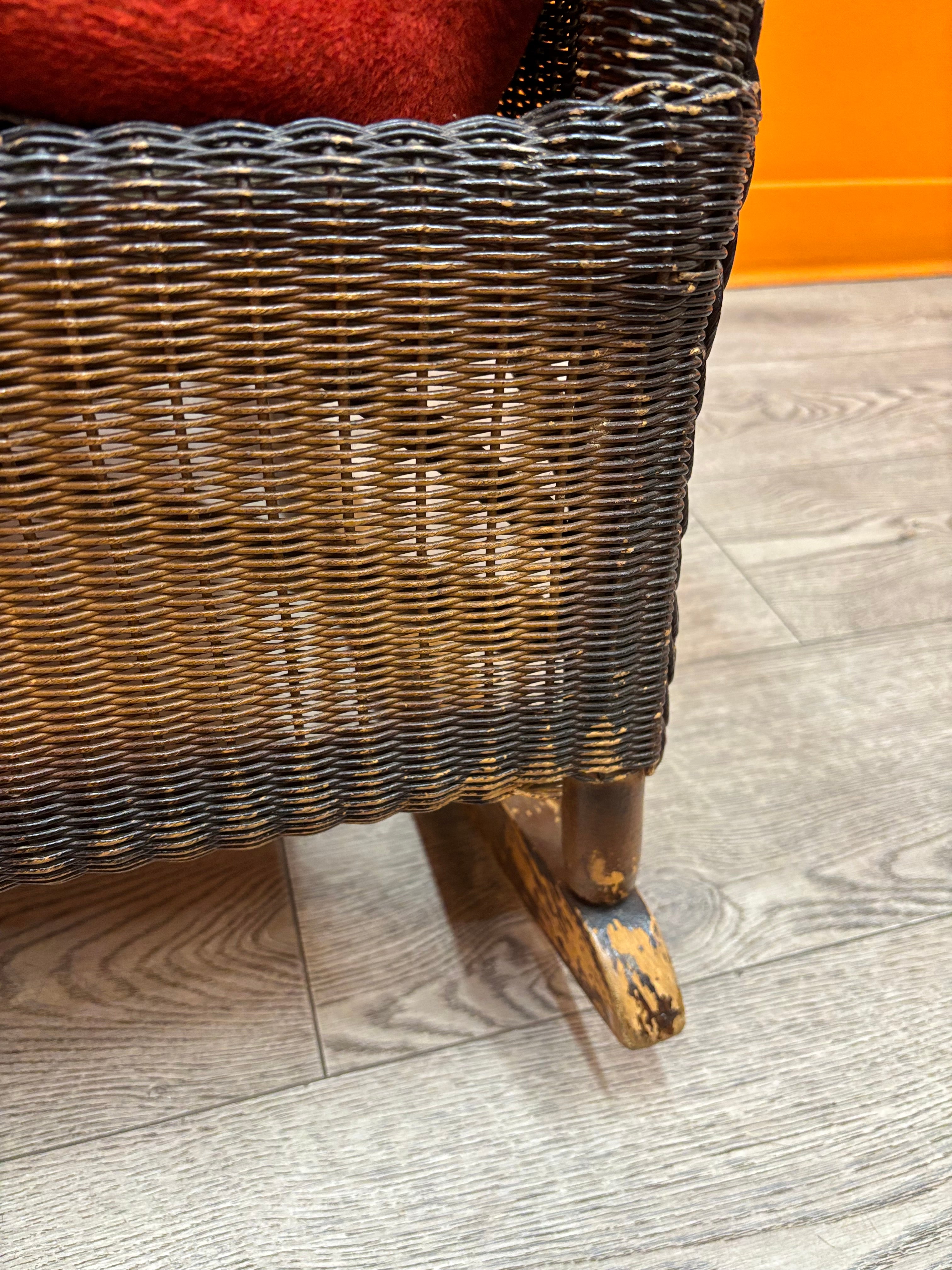 Wicker Rocking Chair with Cushion