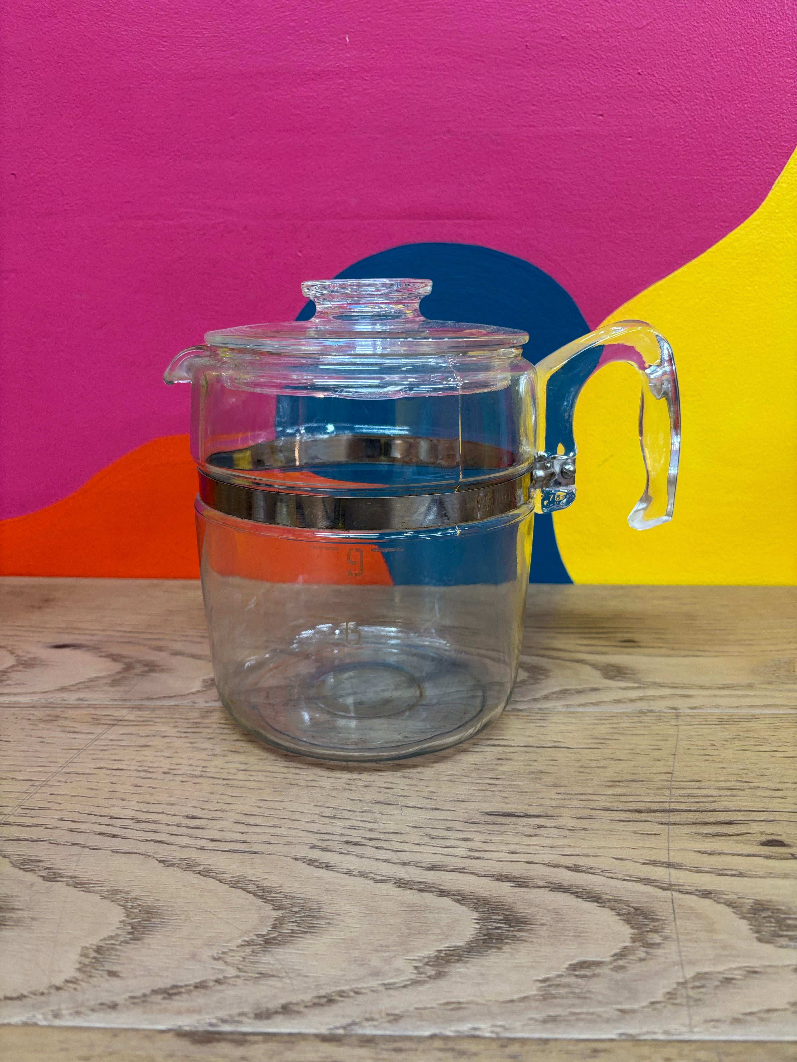 Pyrex 9 Cup Glass Percolator