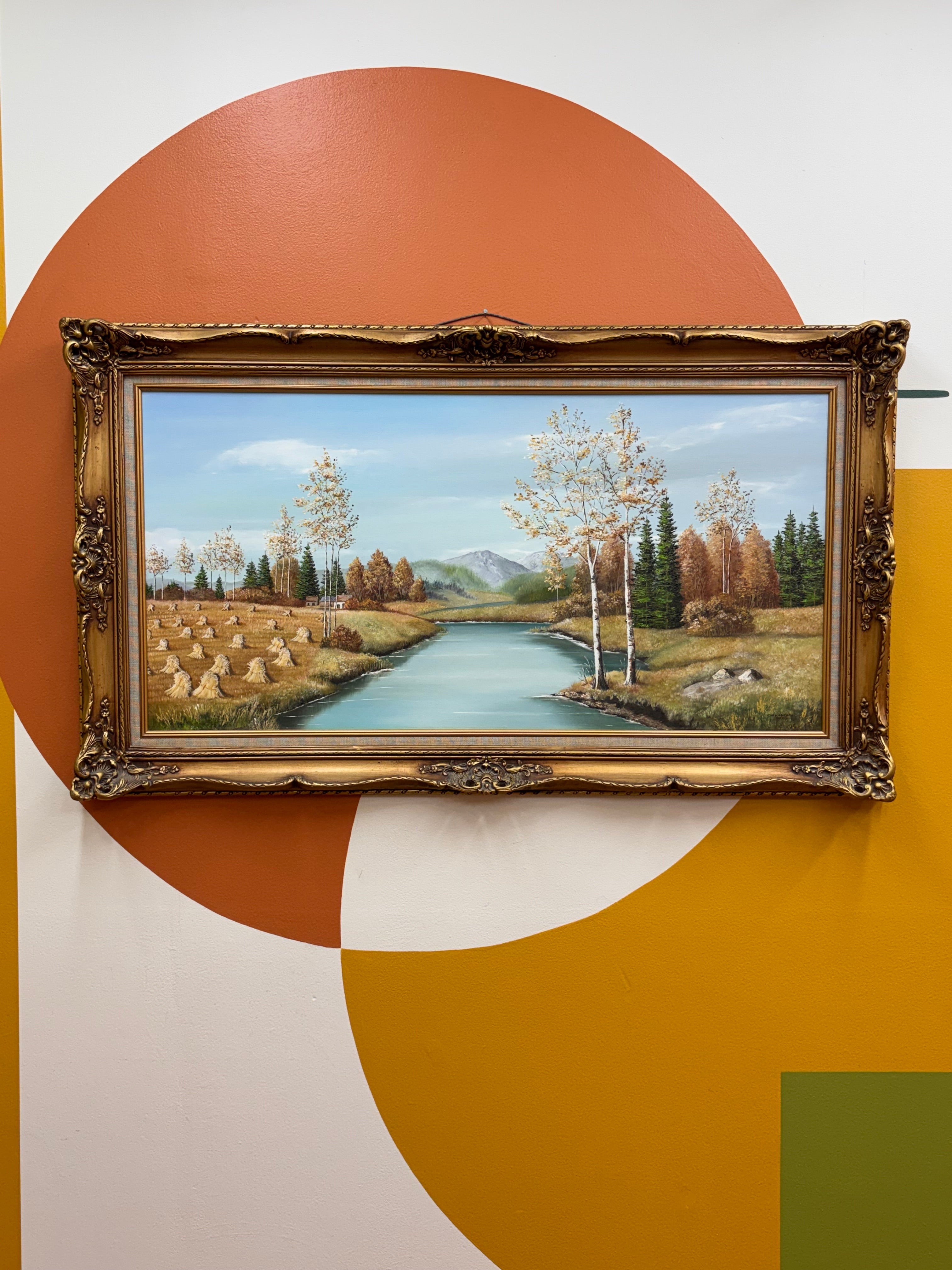 Large Gold Framed Painting