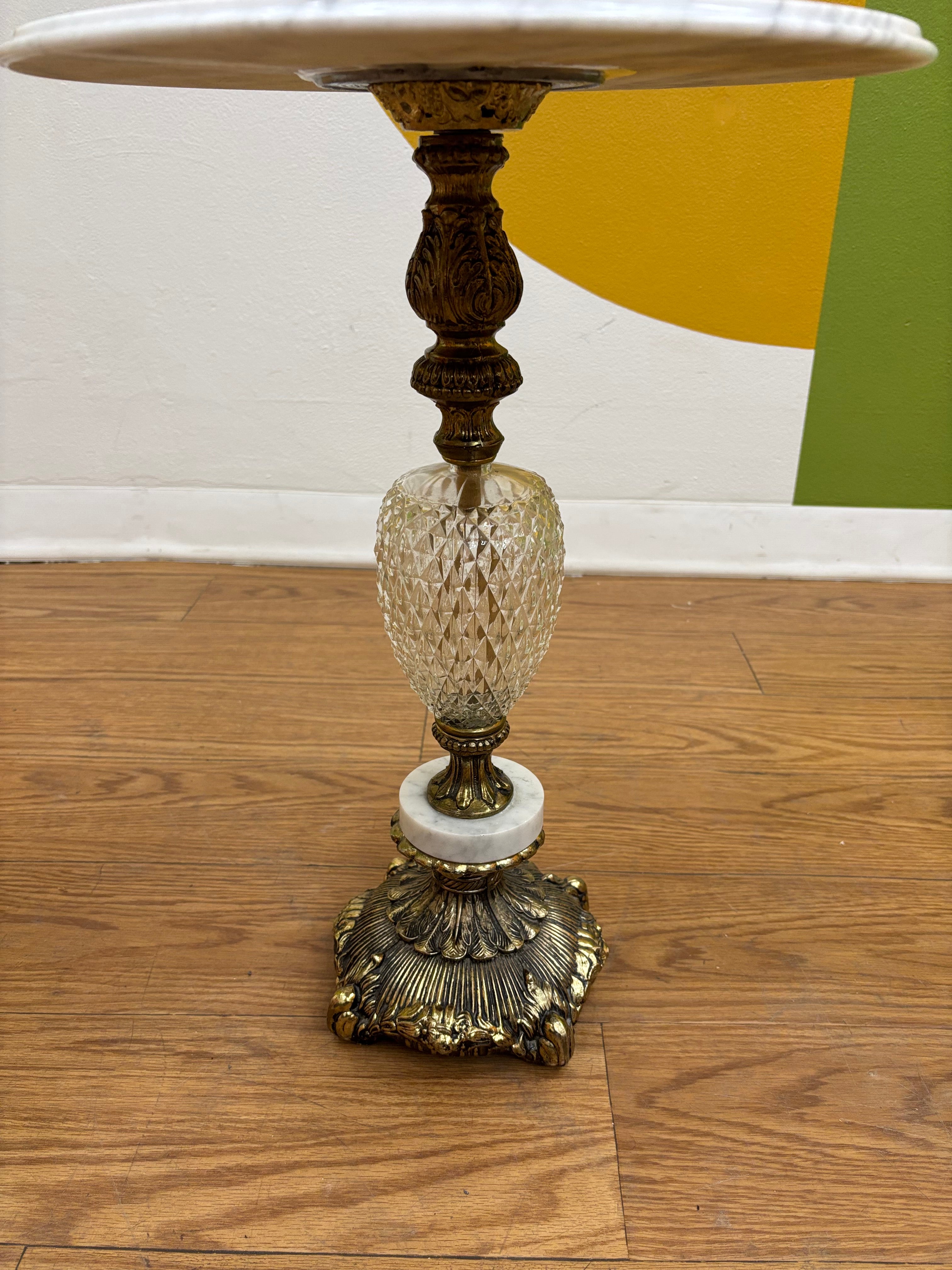 White Marble Side Table