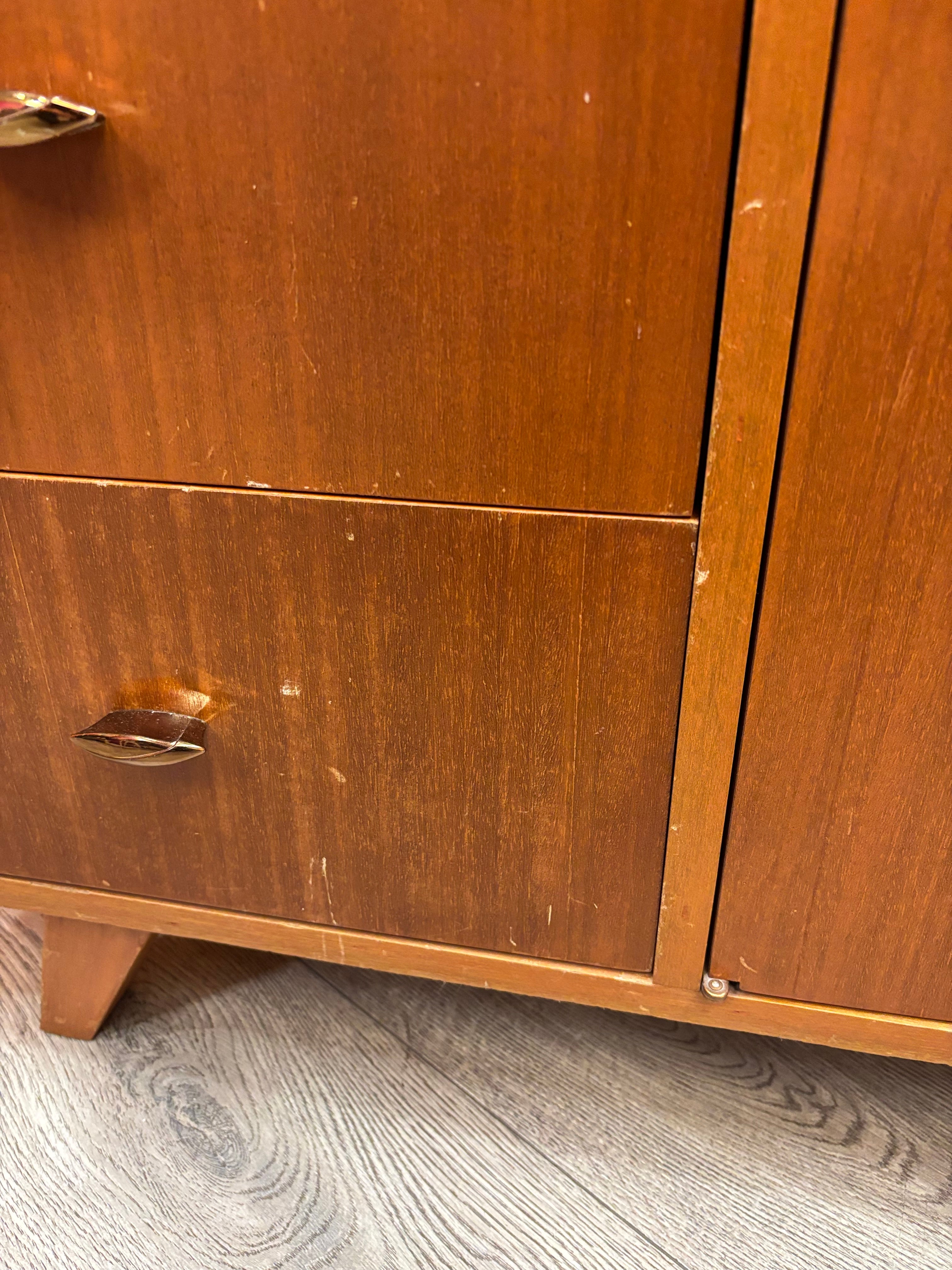 Drop Leaf Wood Cabinet