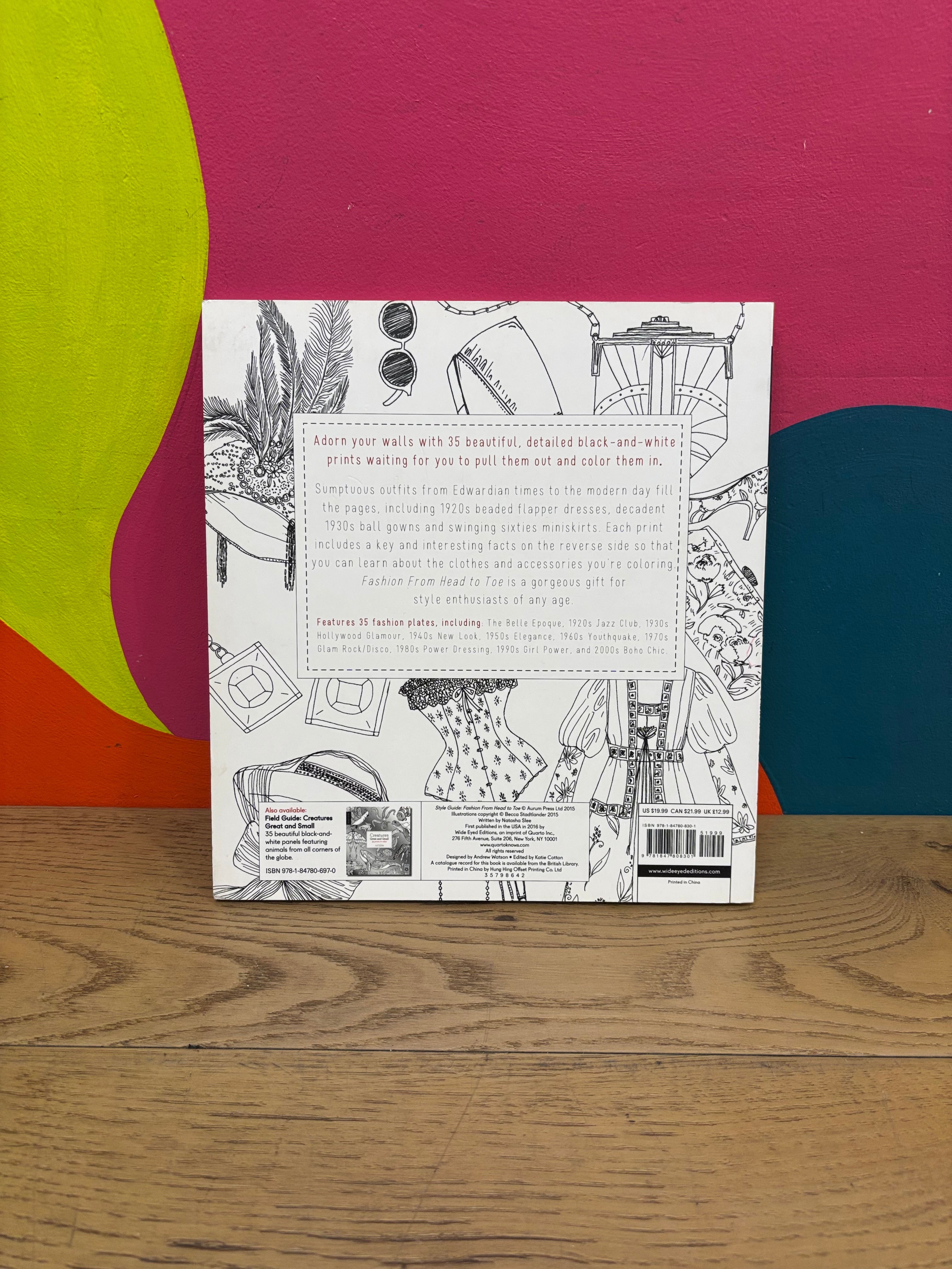 Fashion From Head to Toe Coloring Book