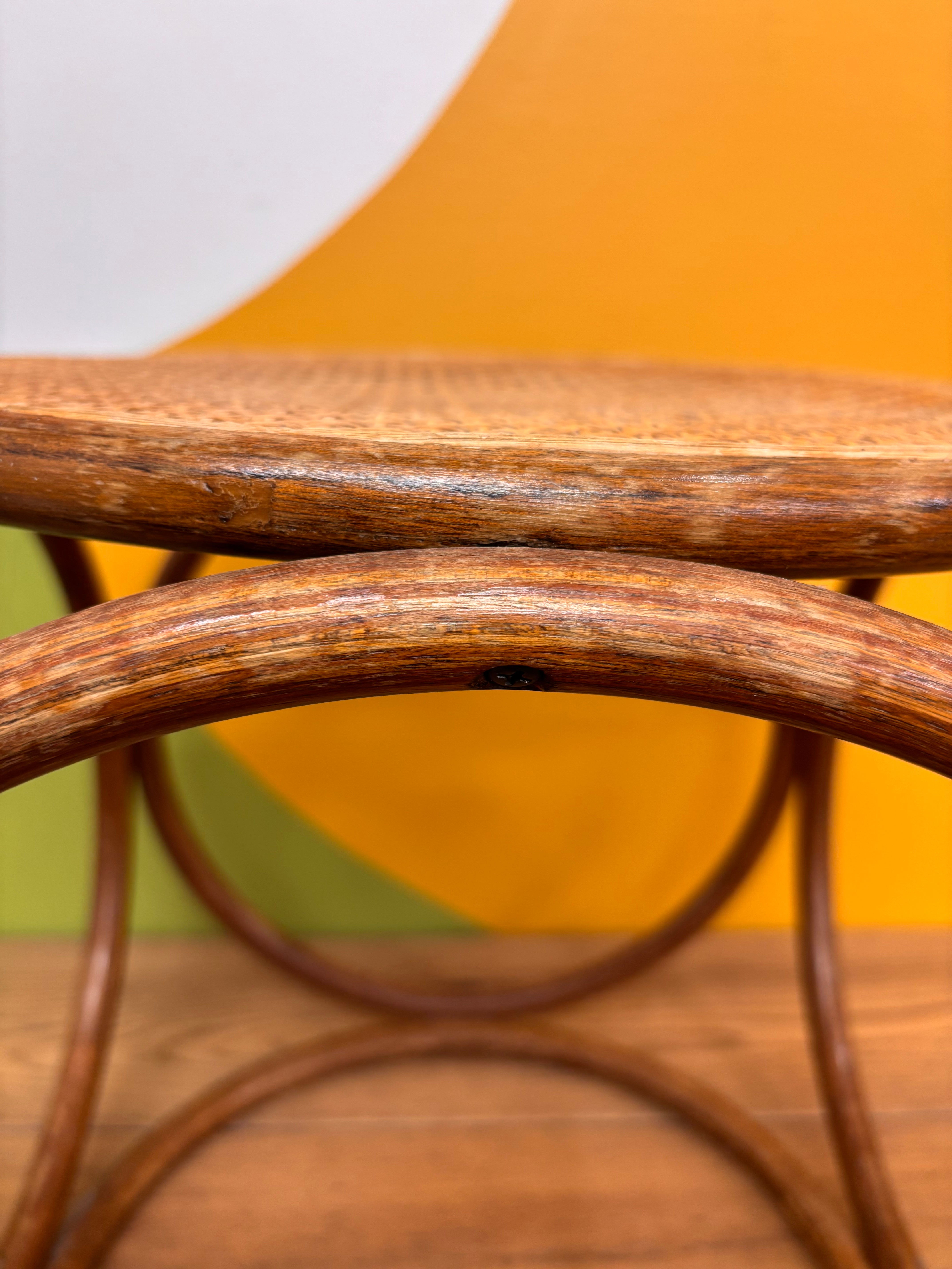 Thonet Style Bentwood Cane Stool