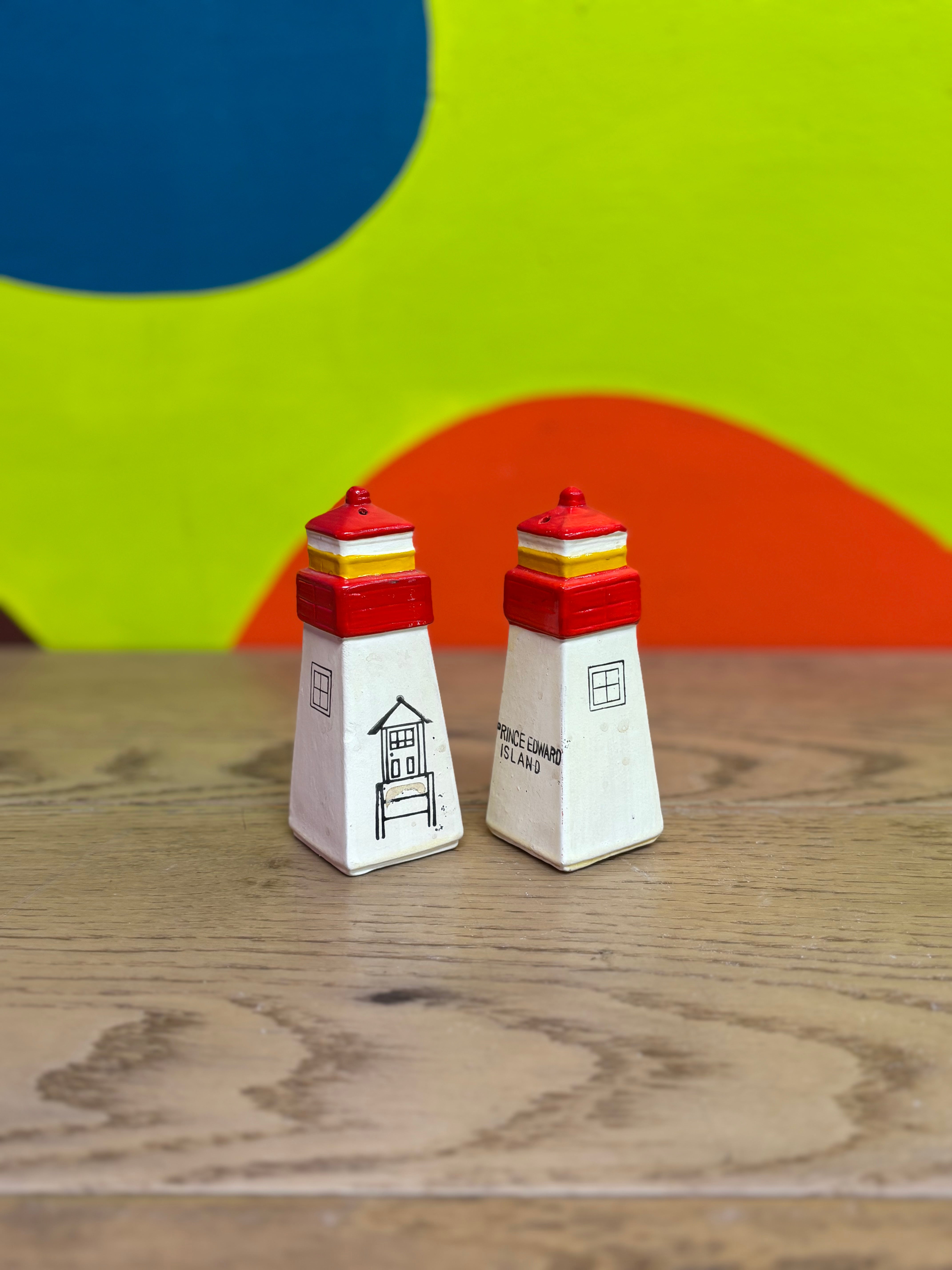 Ceramic PEI Salt and Pepper Shakers