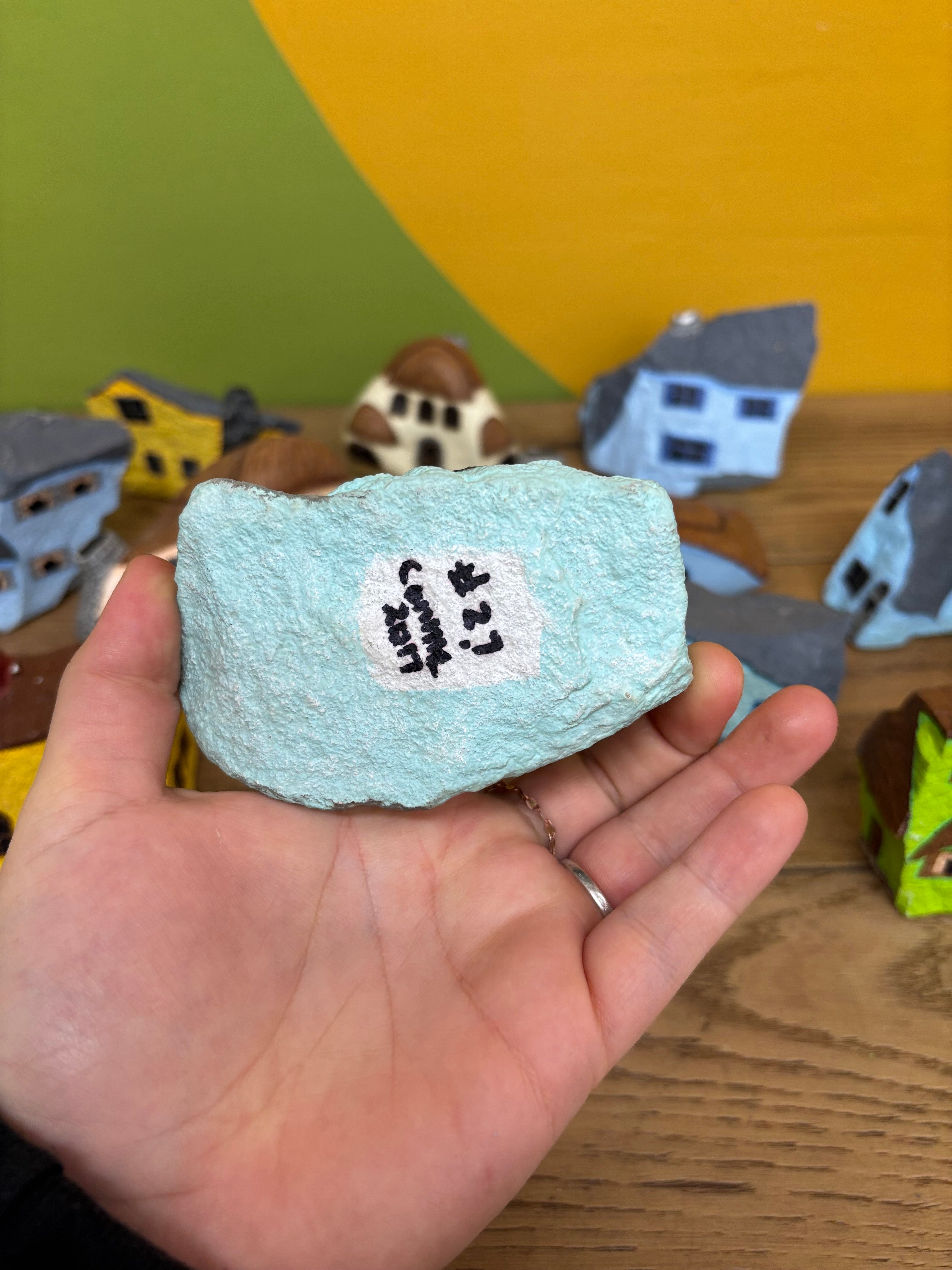 Bundle of Hand Painted Rock Houses