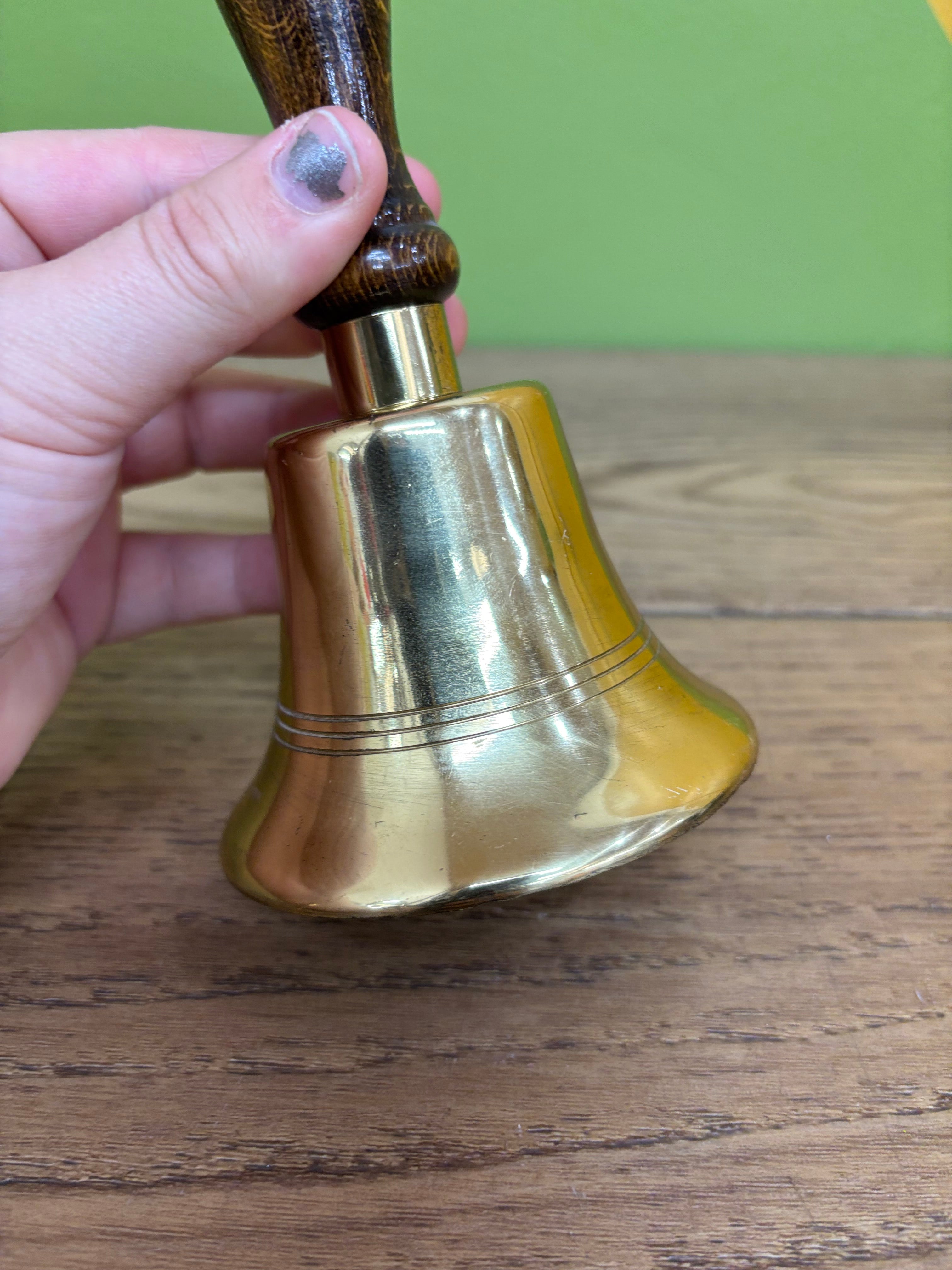 Hand Bell with Wood Handle