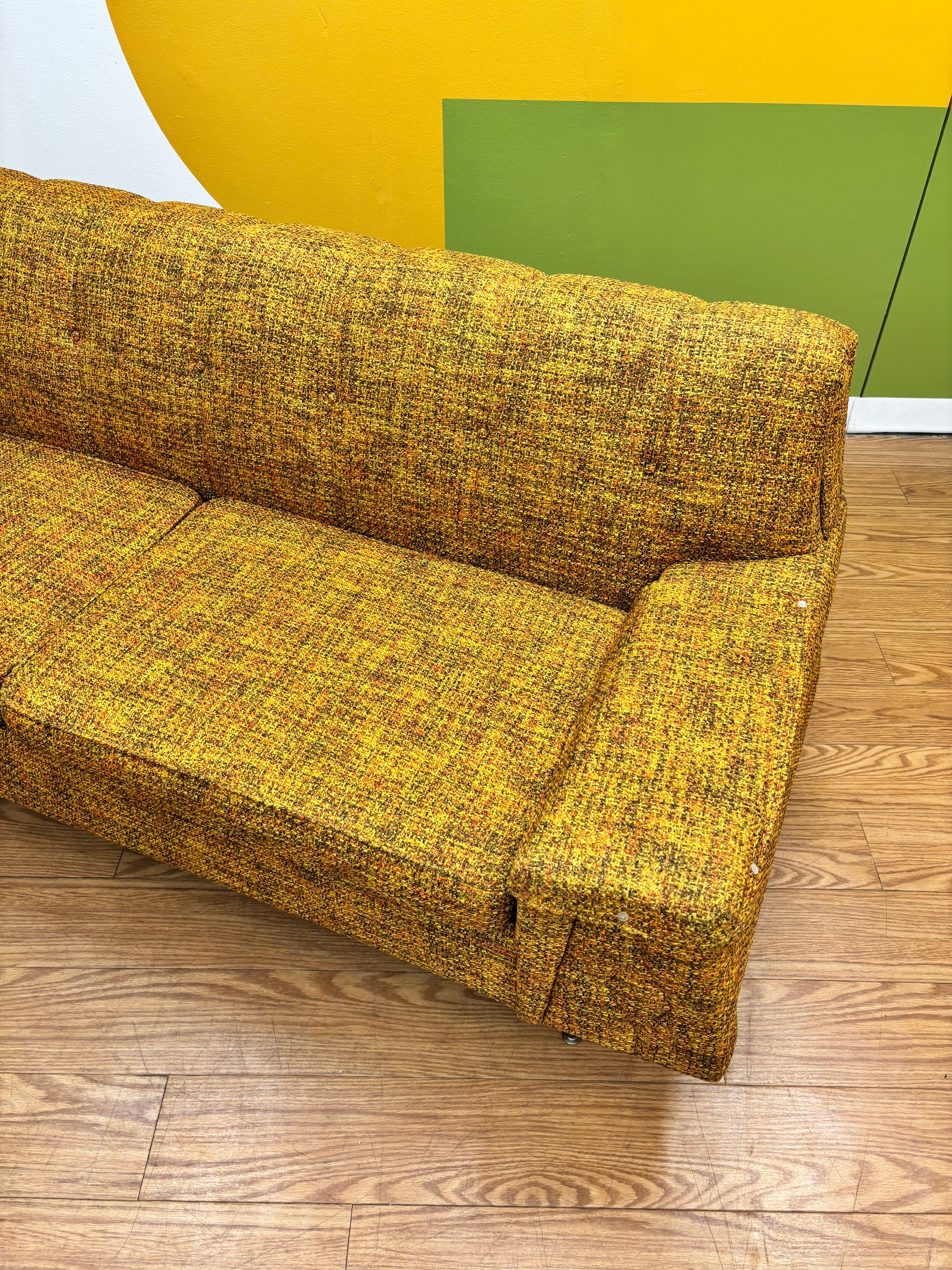 Yellow Tweed Sofa