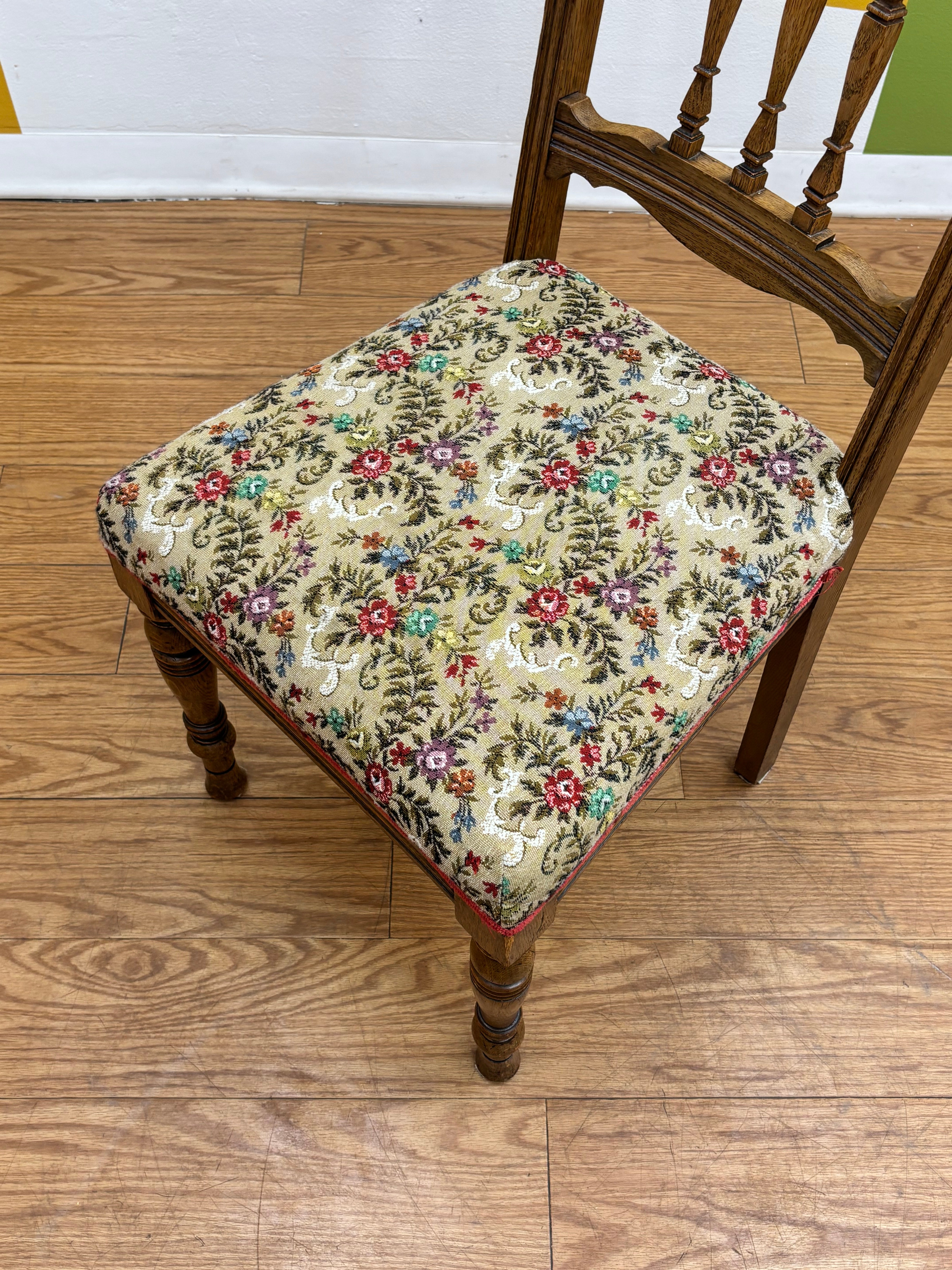 Wood Floral Dining Chair (4)