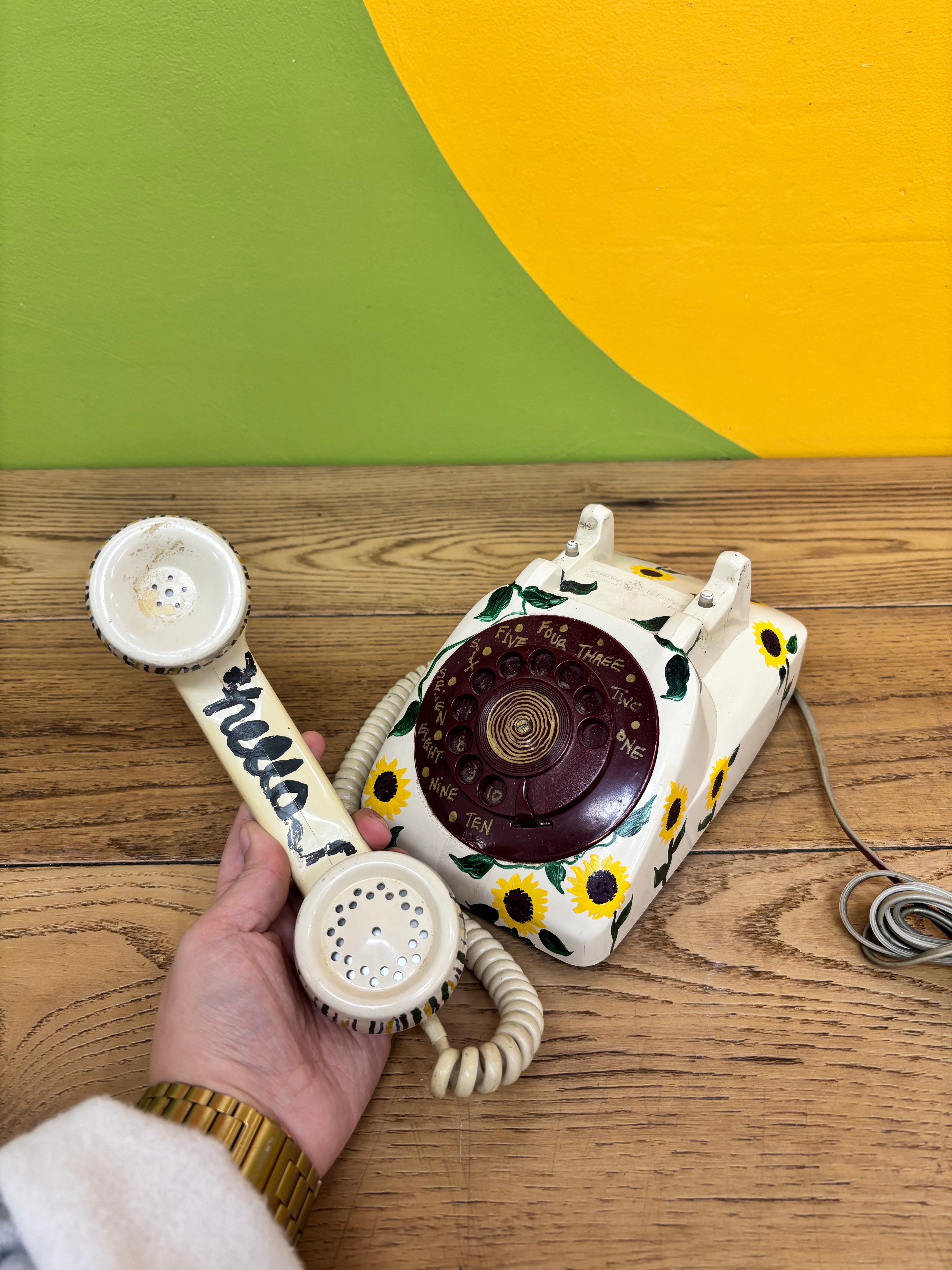 Painted Rotary Phone