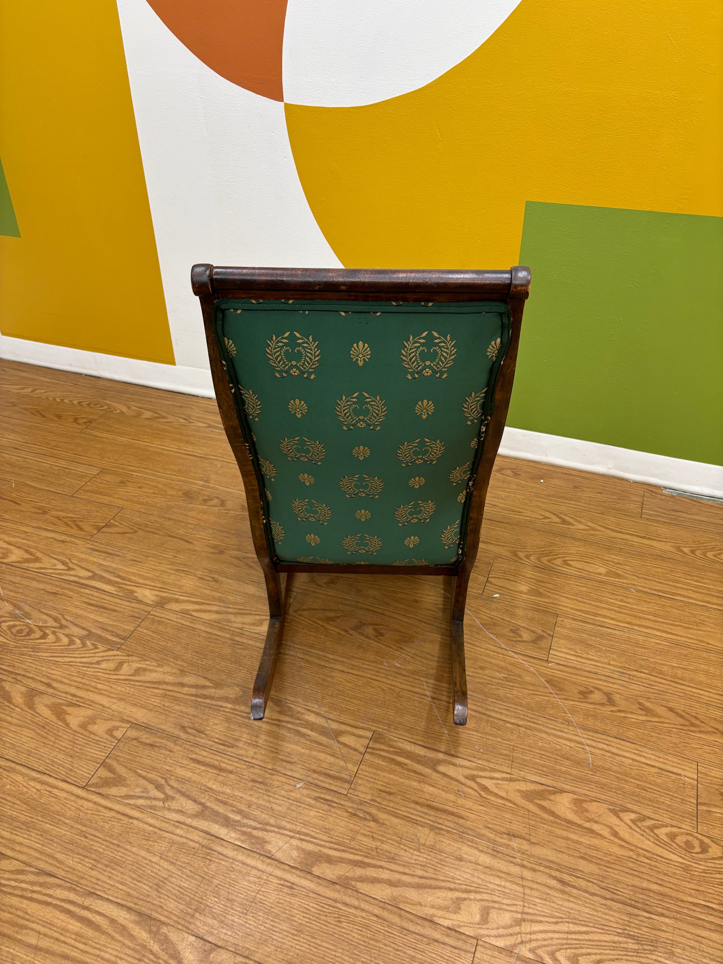Green Wood Rocking Chair