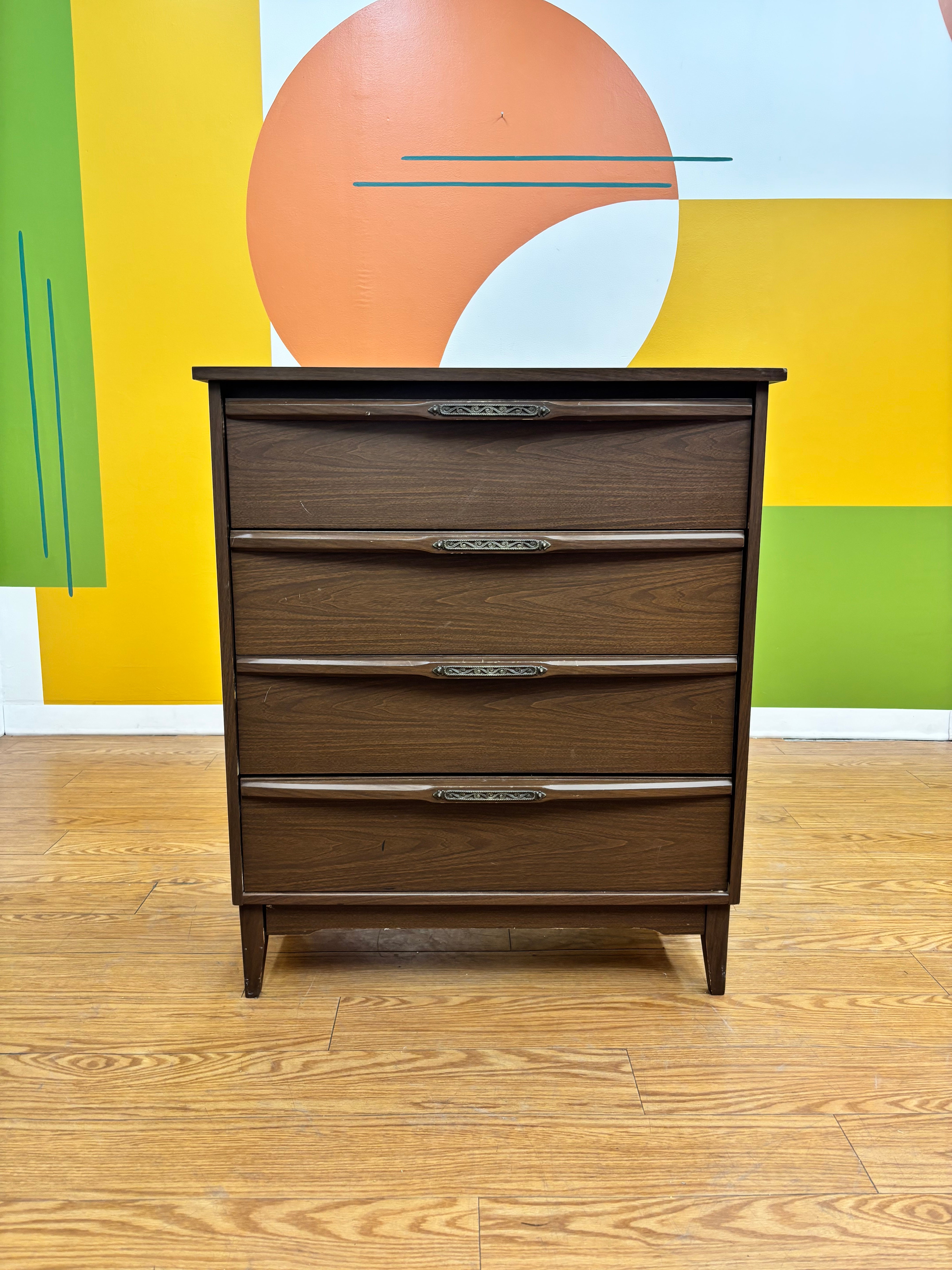 Wood 4-Drawer Dresser