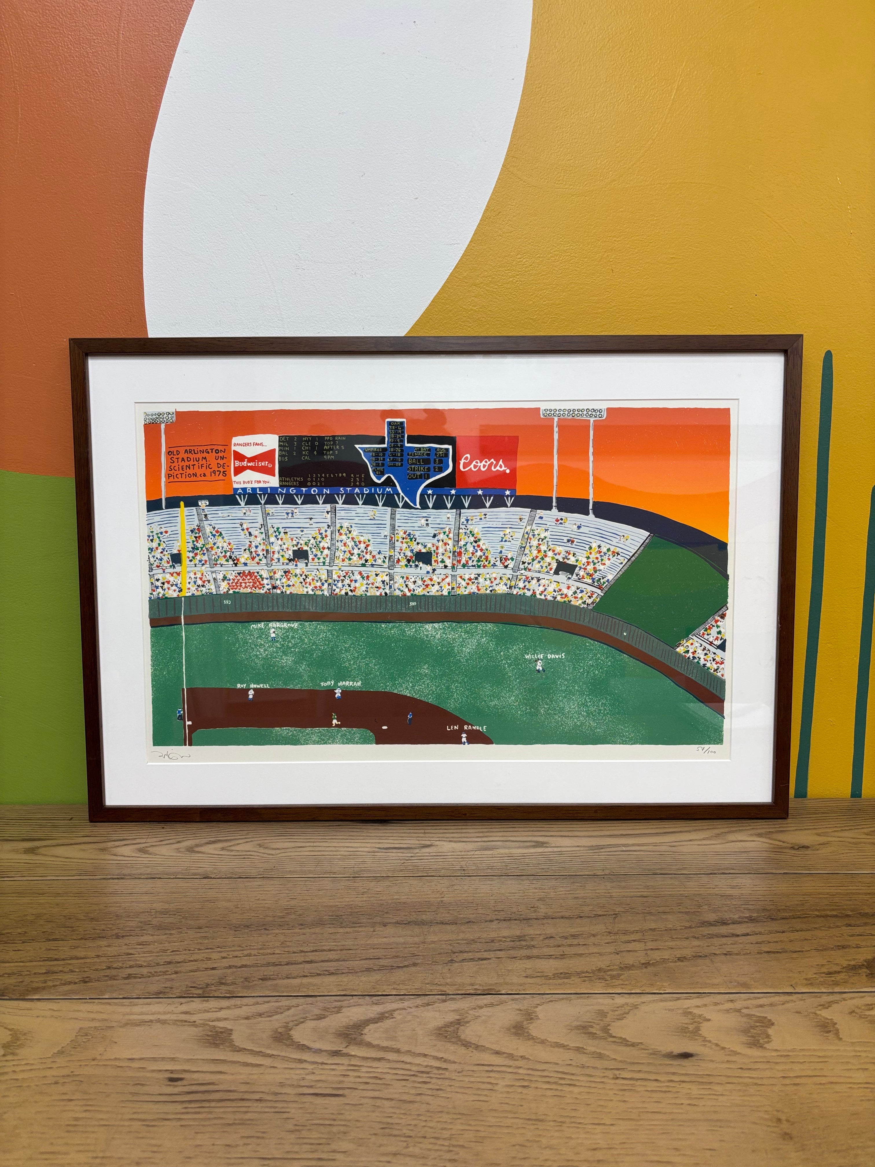 Old Arlington Stadium Print by Will Johnson