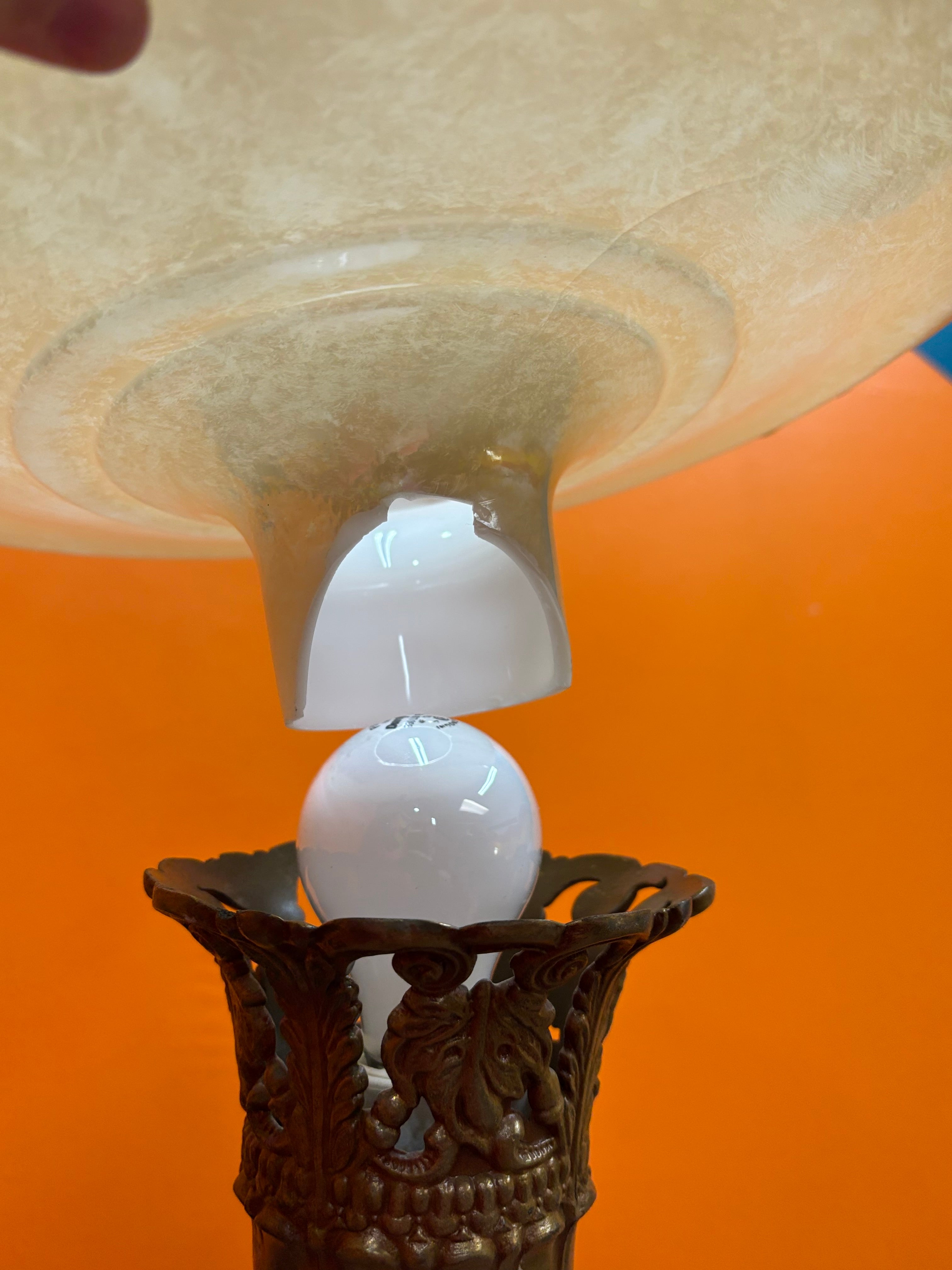 Floor Lamp with Glass Shade