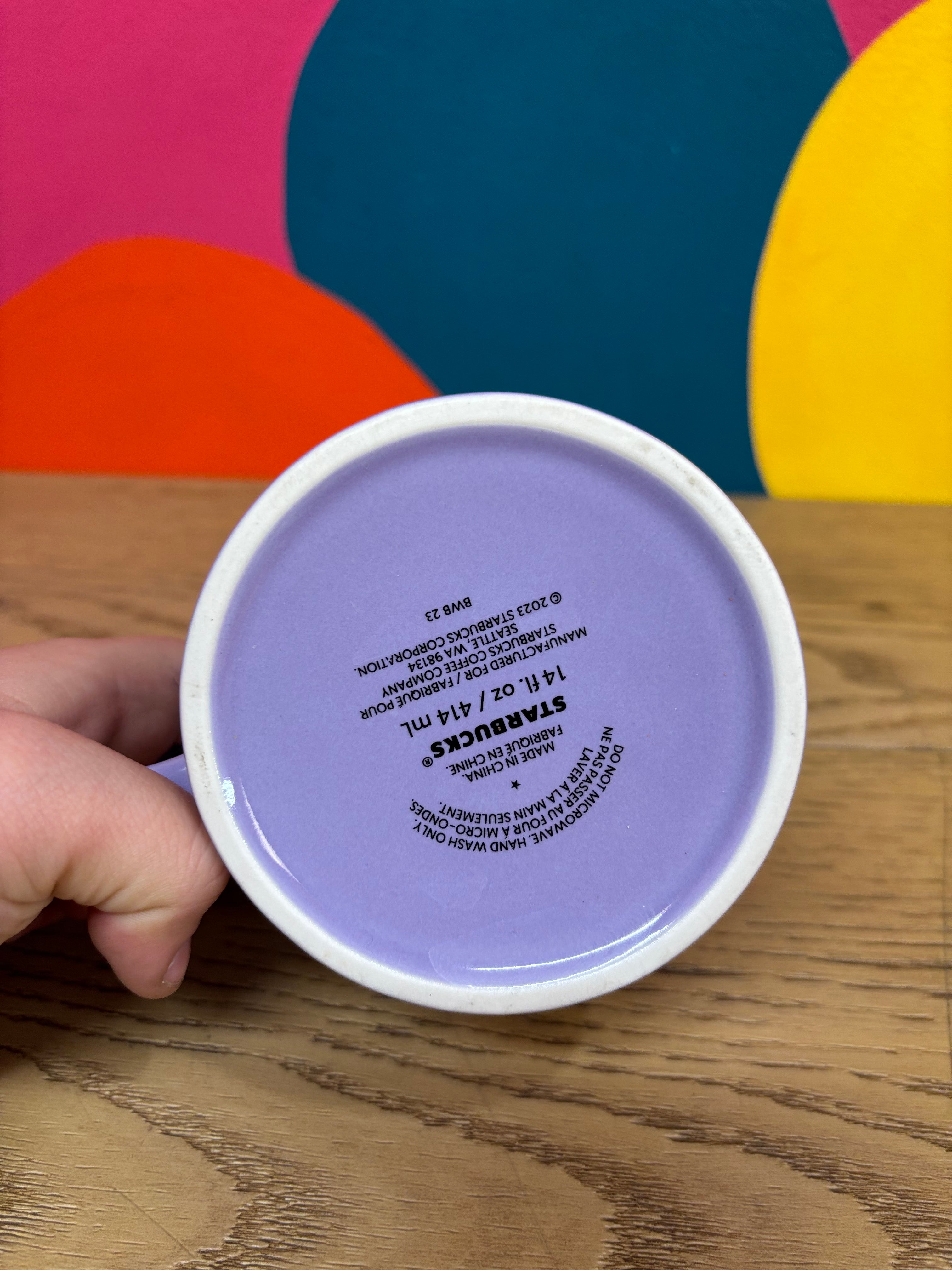 Starbucks Lilac Jellyfish and Parasols Mug (14 oz)