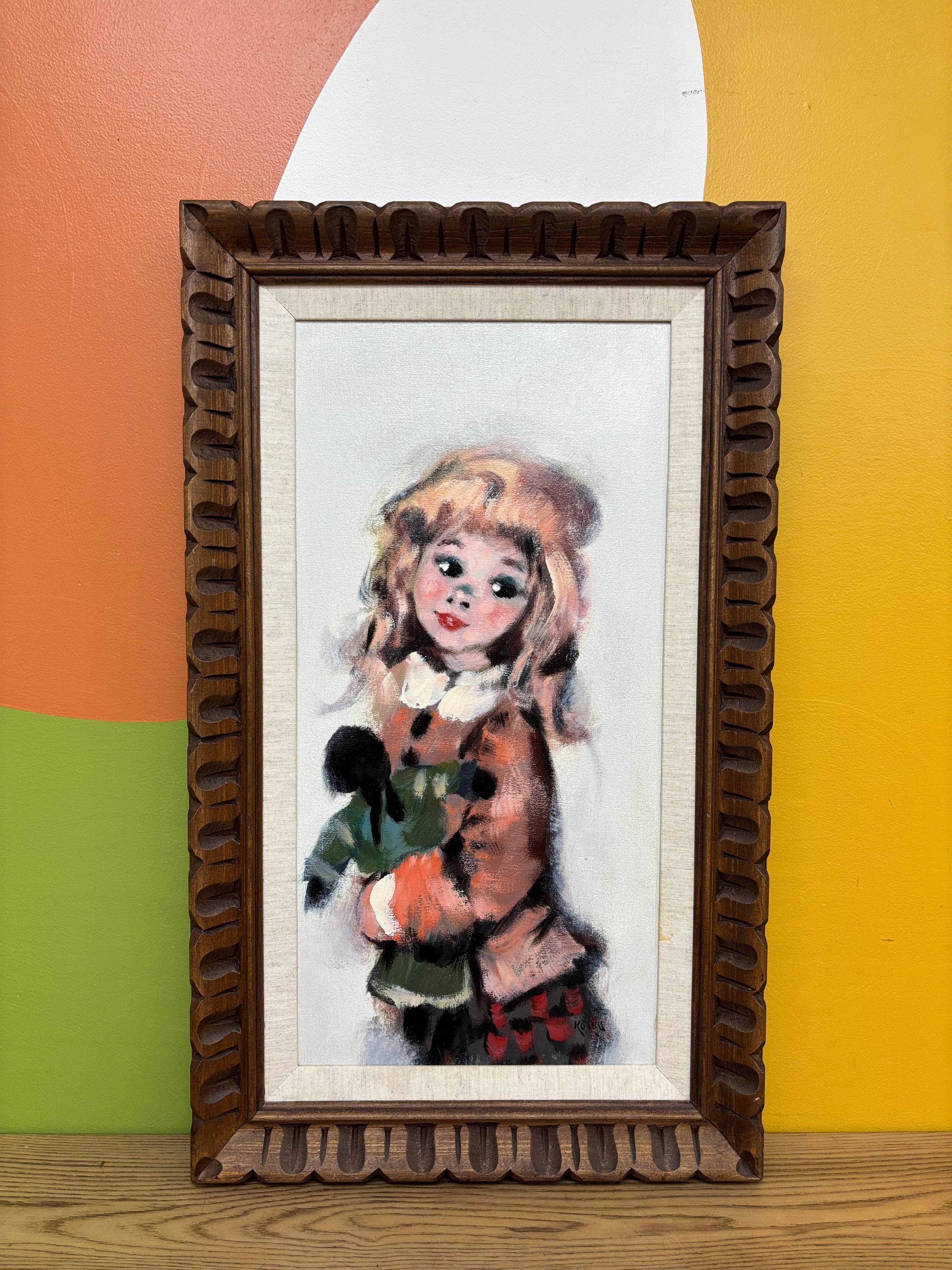 Big Eyes Framed Painting