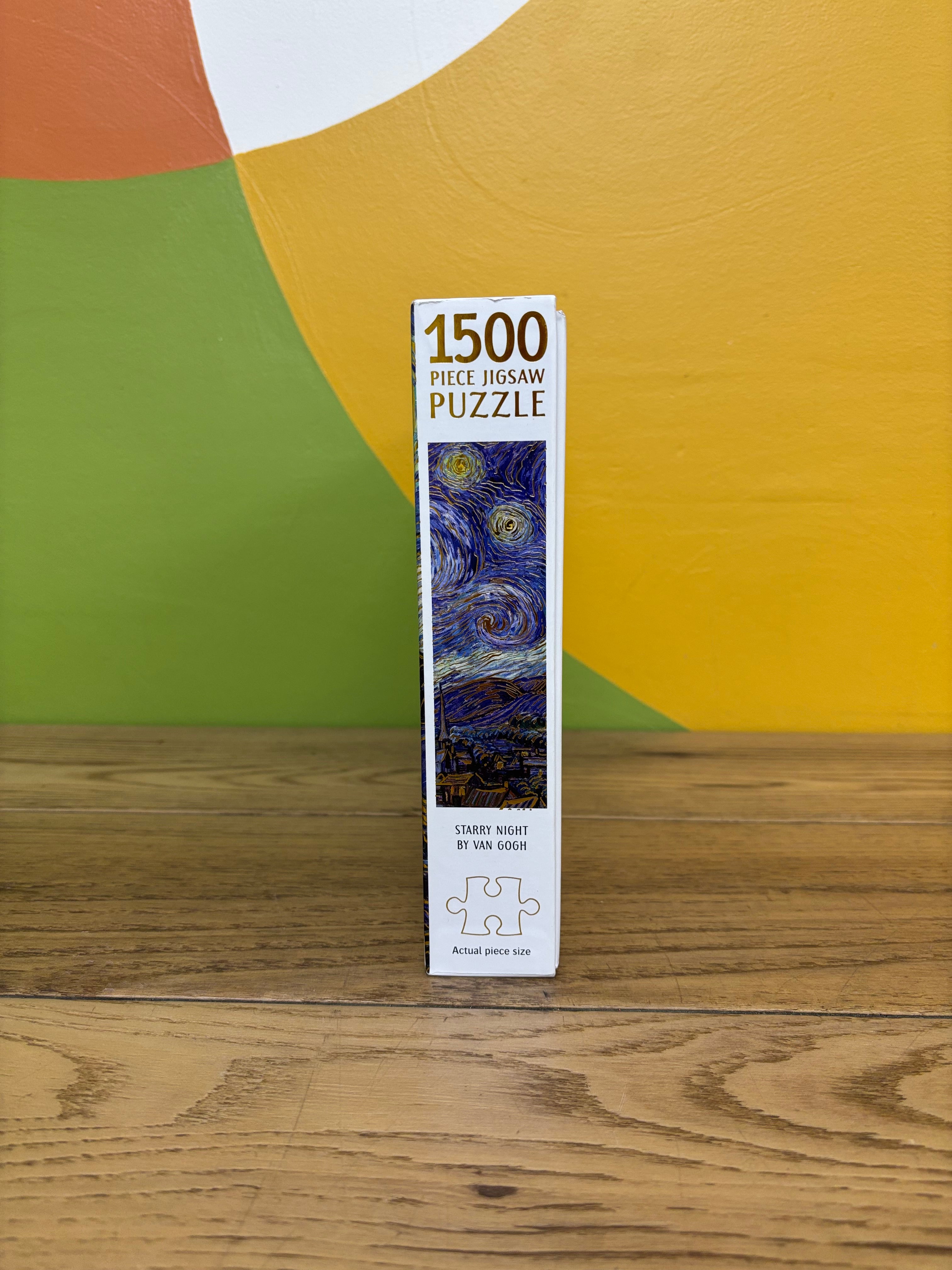 Mindbogglers Gold "Starry Night" by Vincent van Gogh 1500-Piece Jigsaw Puzzle