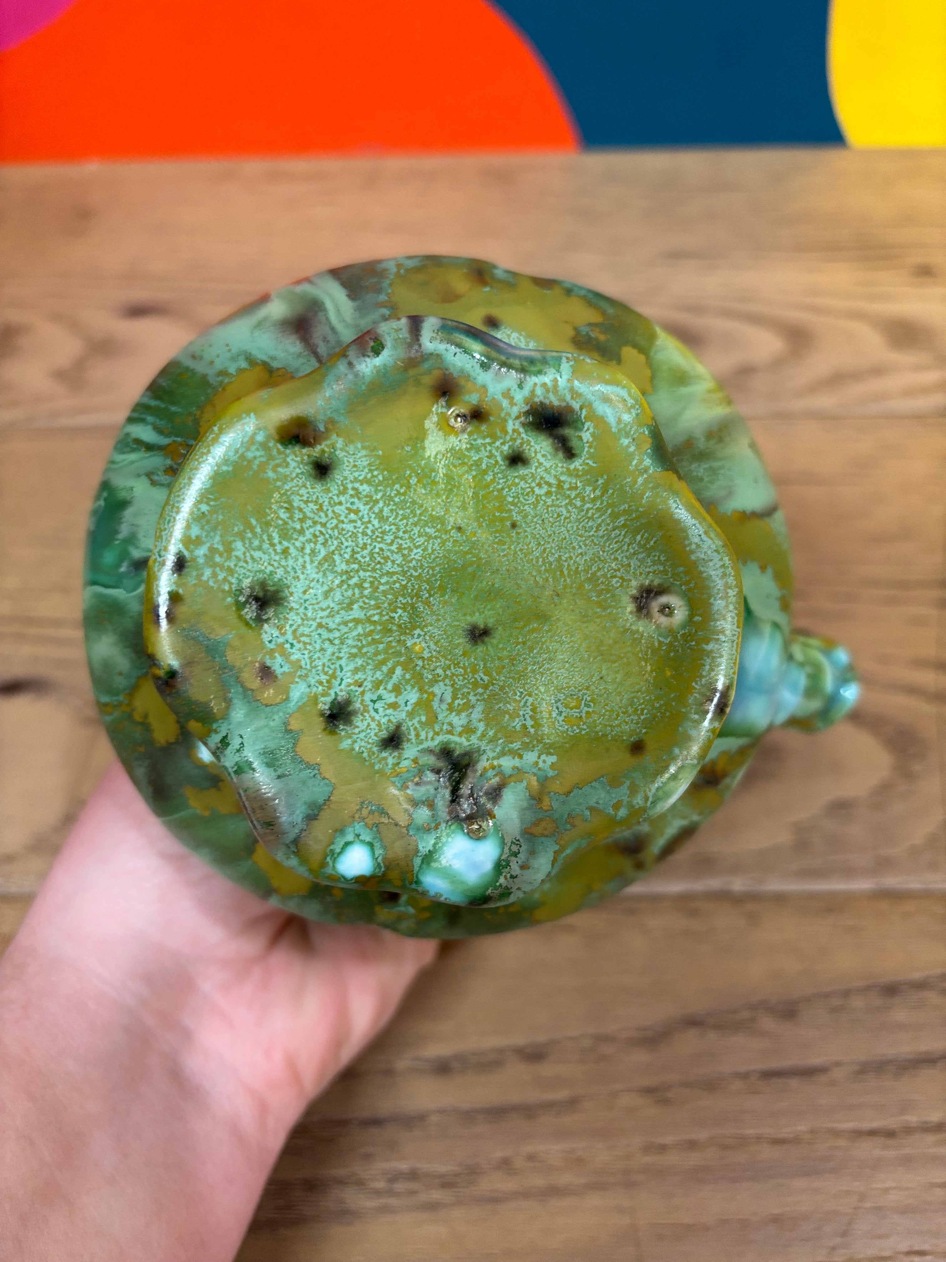 Small Blue & Green Pitcher