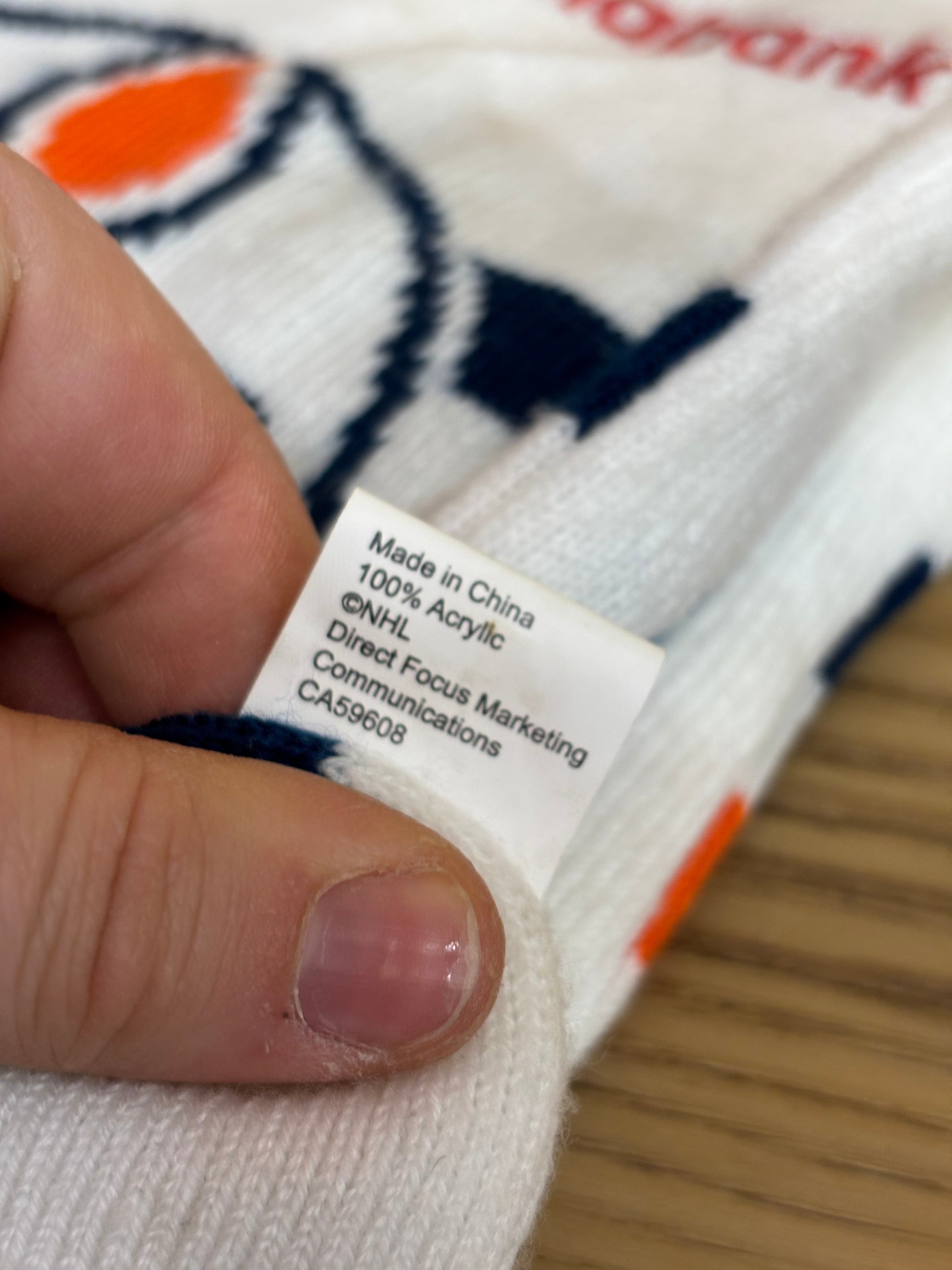 White Oilers Scotiabank Scarf