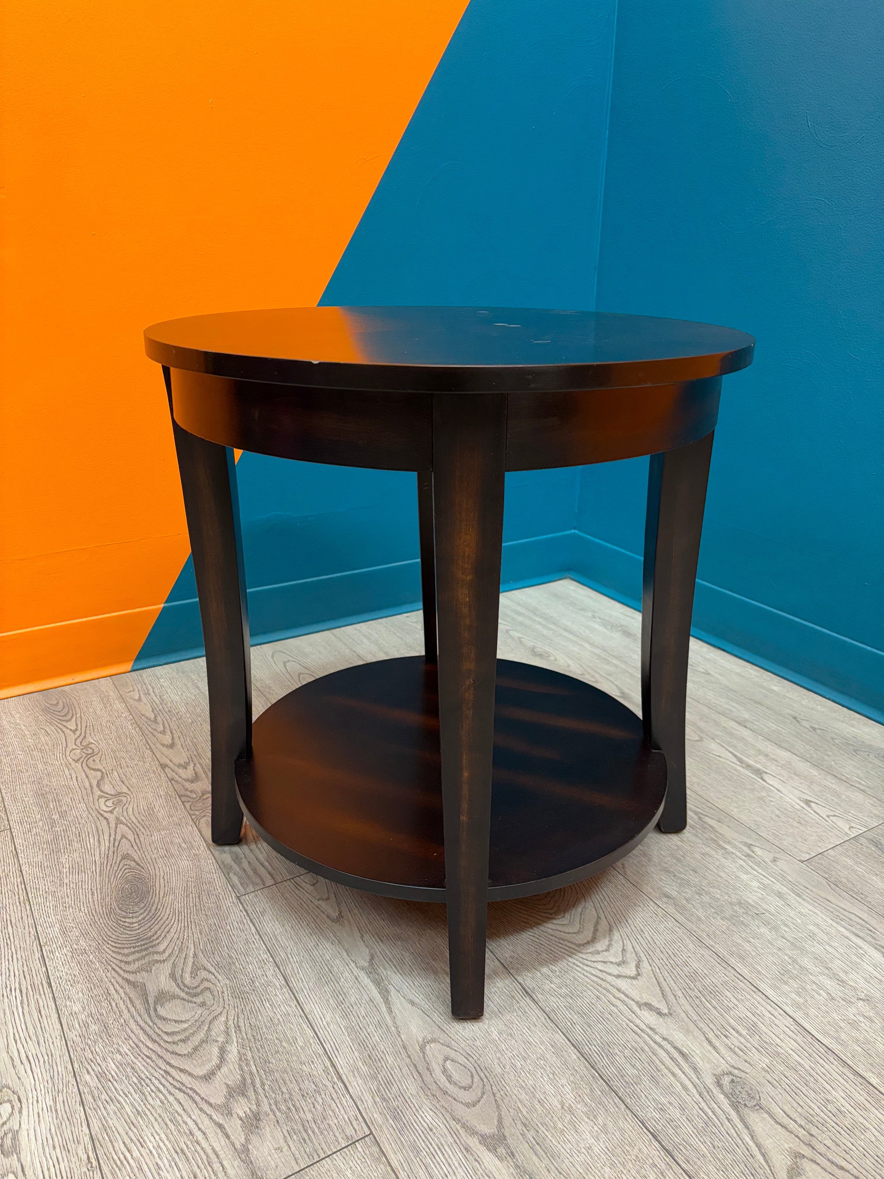 Wood Round Side Table (2 available)