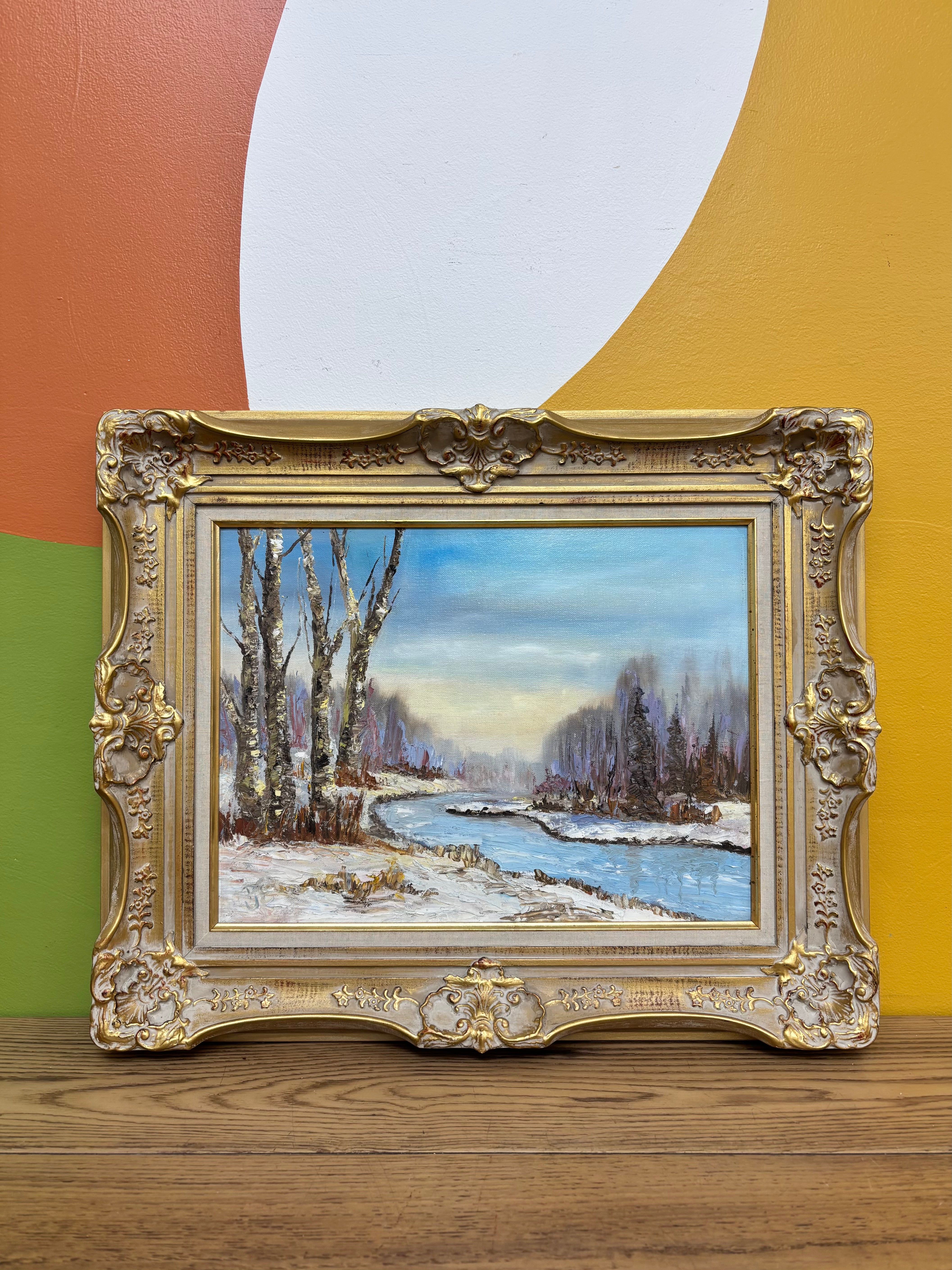 Framed Winter Painting