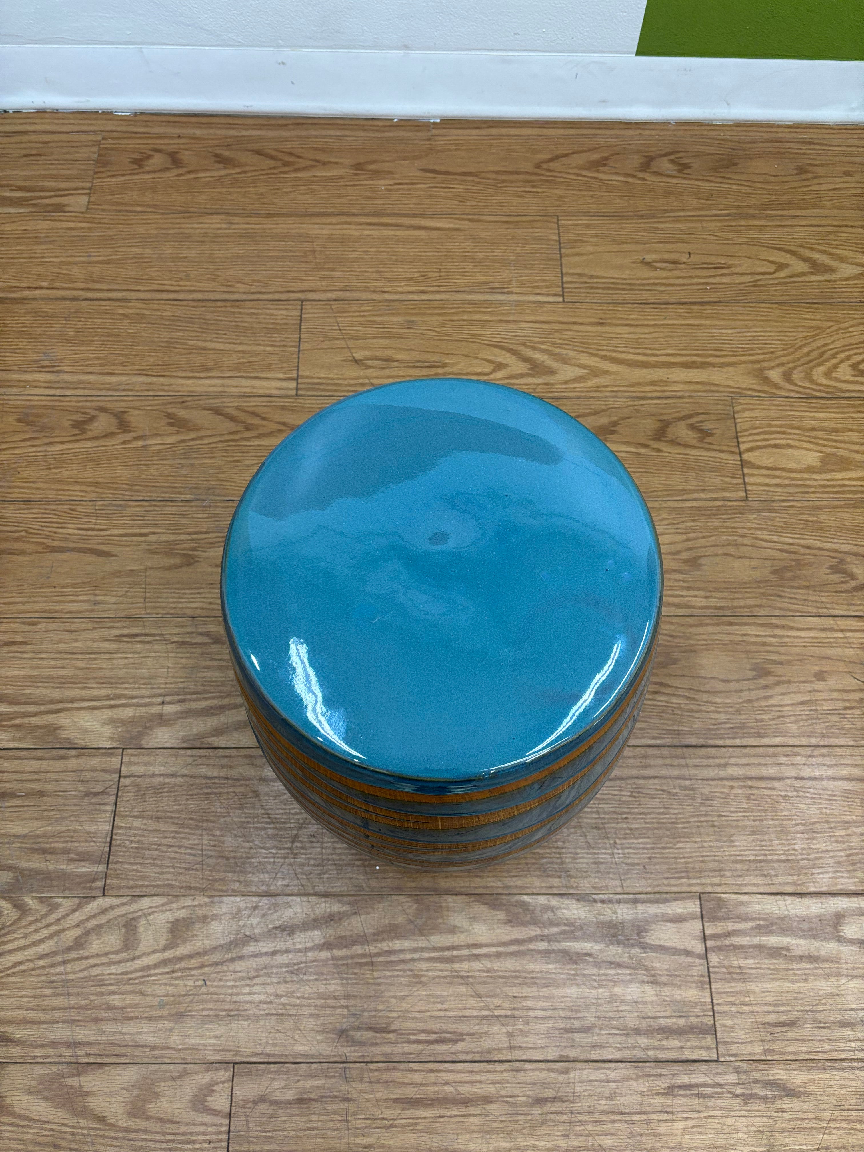 Blue Ceramic Pedestal