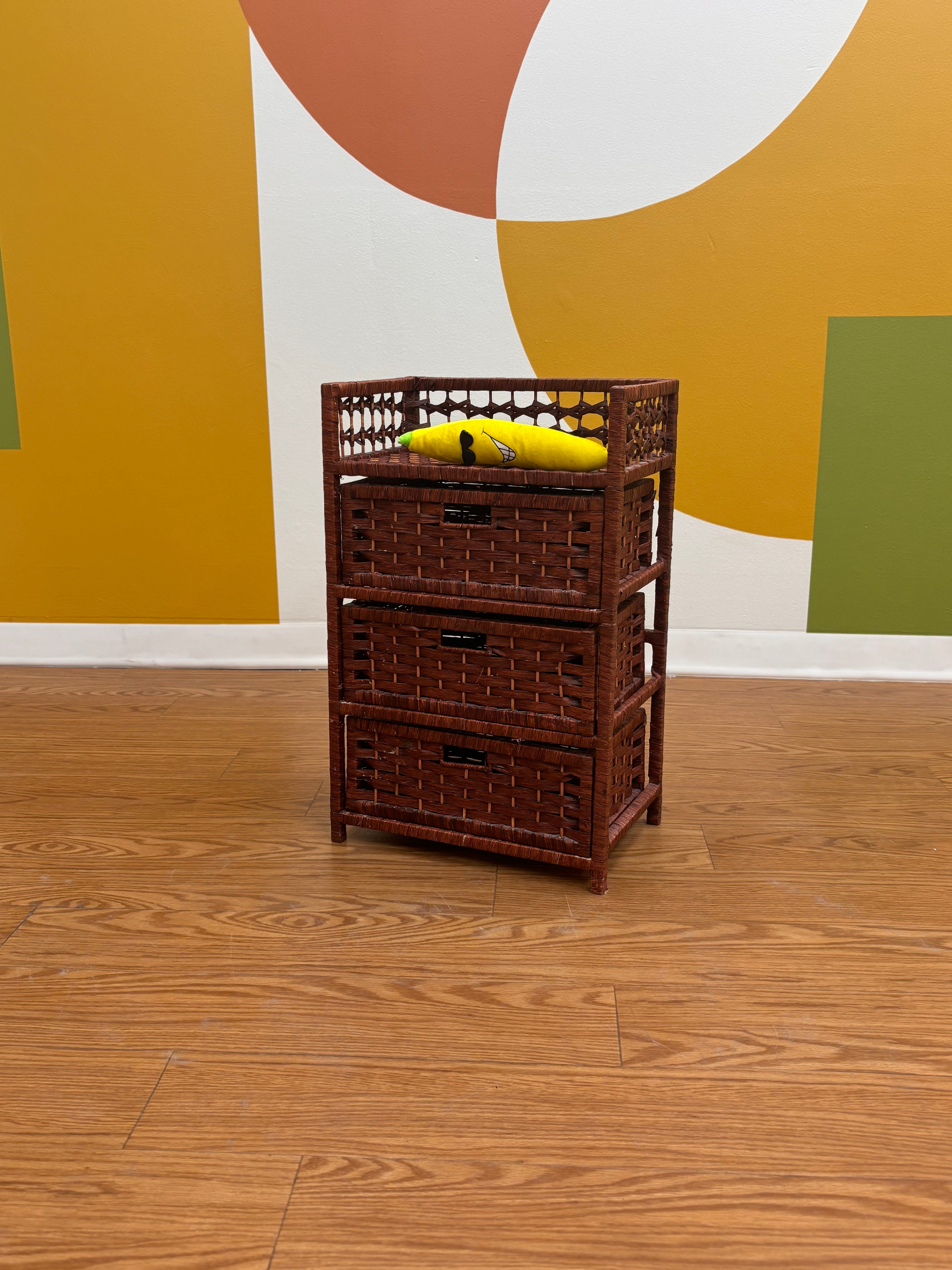 Woven 3 Drawer Chest