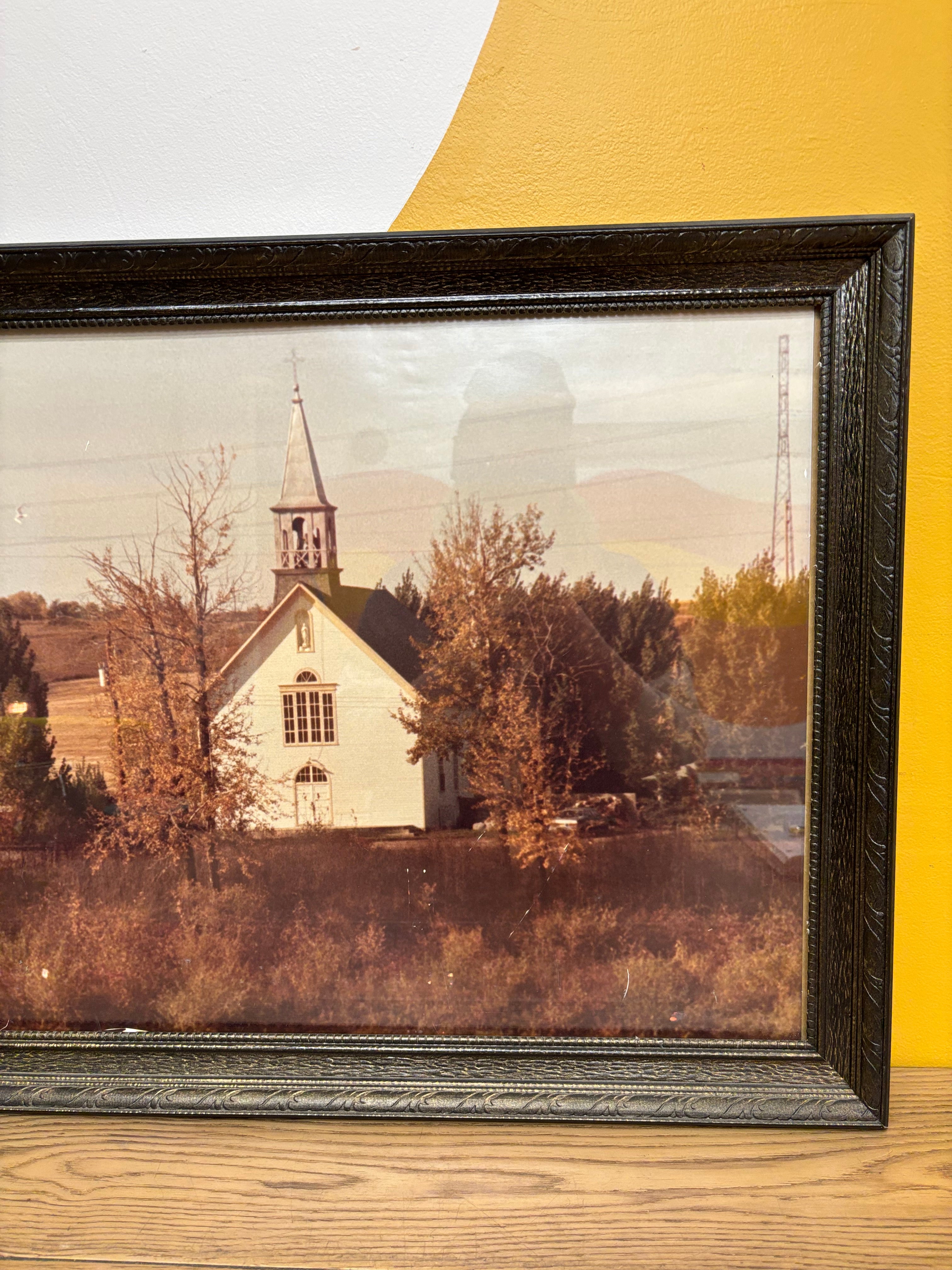 Framed Photograph of the Notre Dame de Lourdes Roman Catholic Church