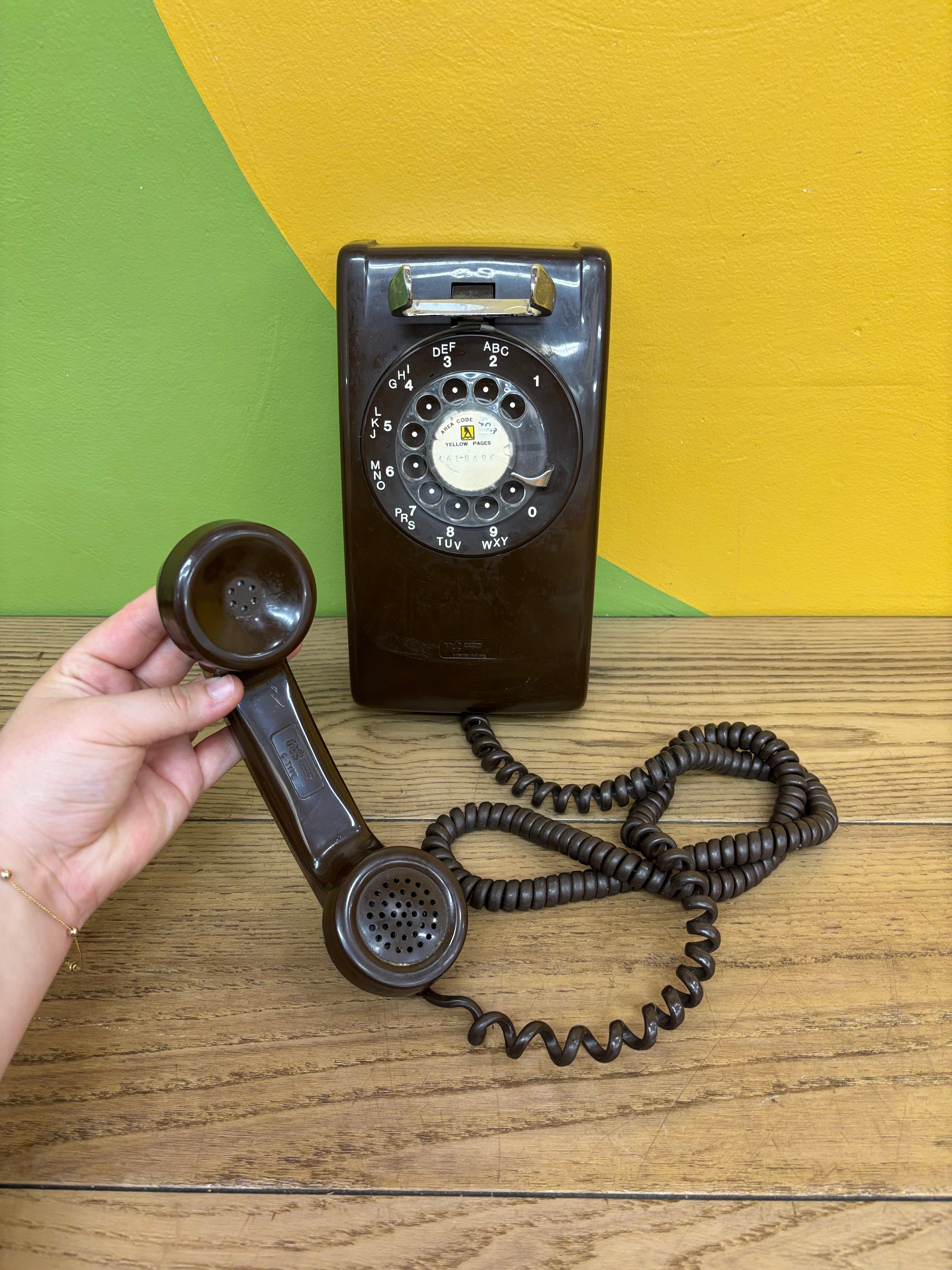 Brown Rotary Dial Phone