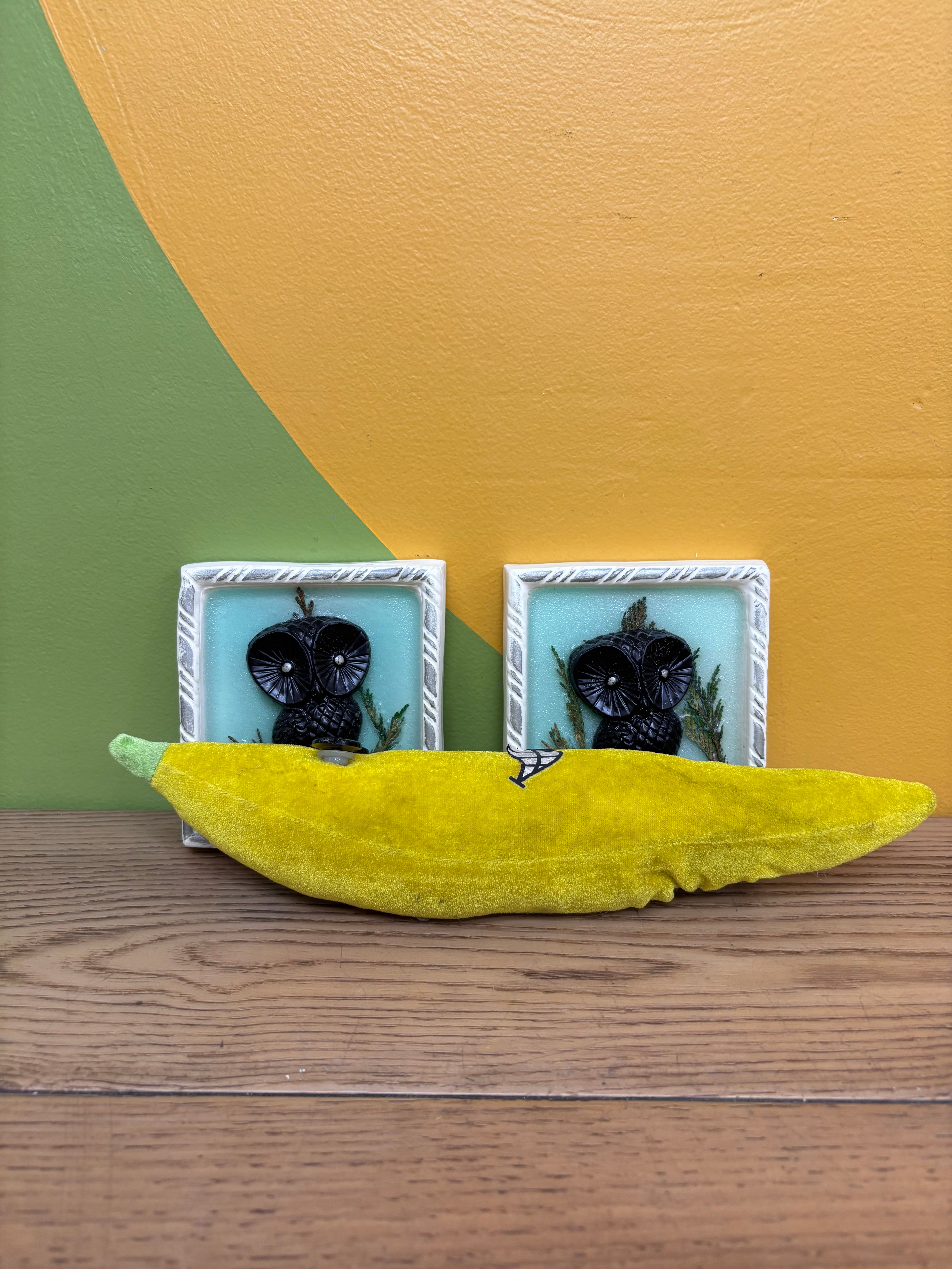 Set of 2 Owl Plaques