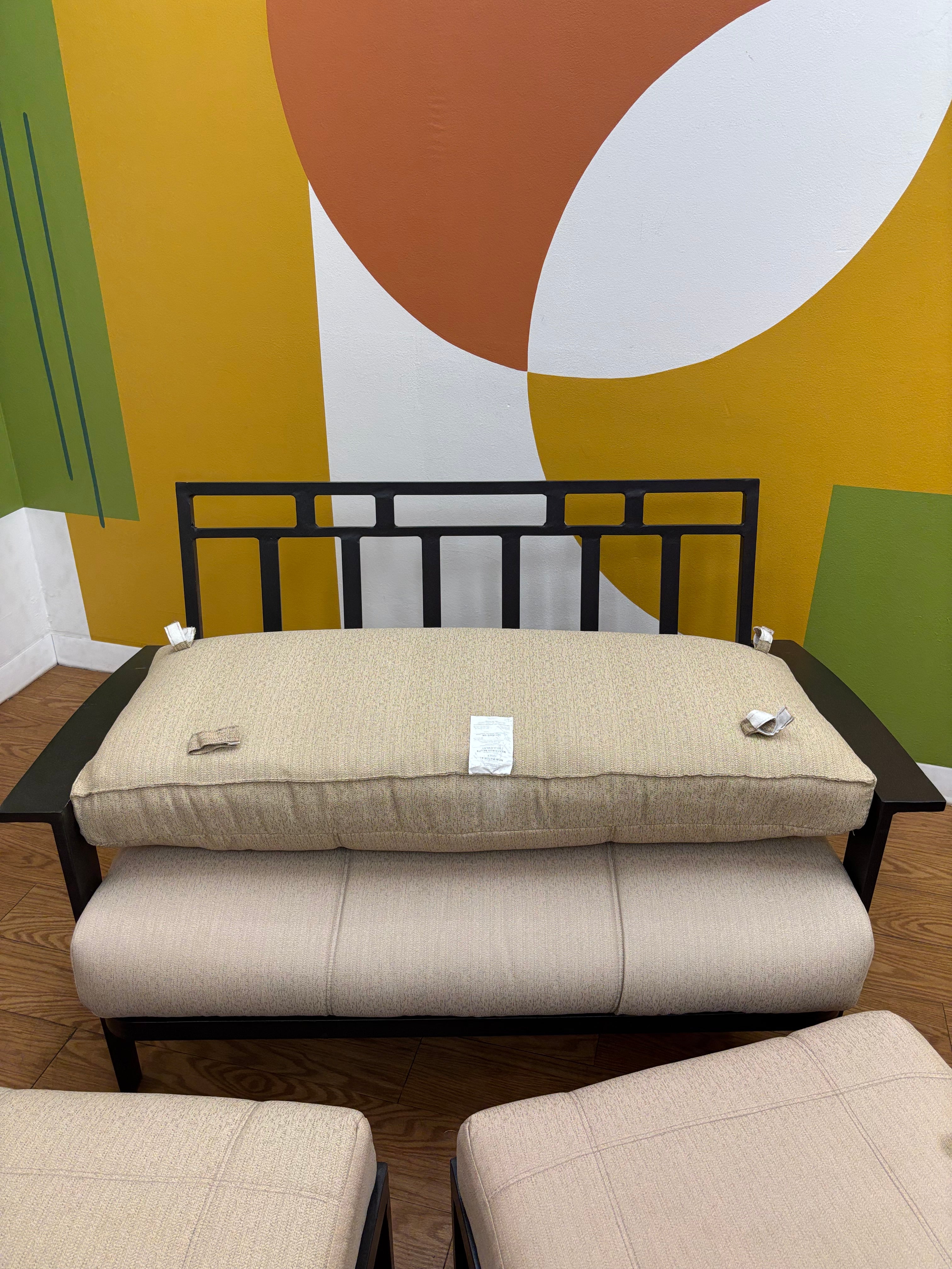 Outdoor Loveseat with Footstools