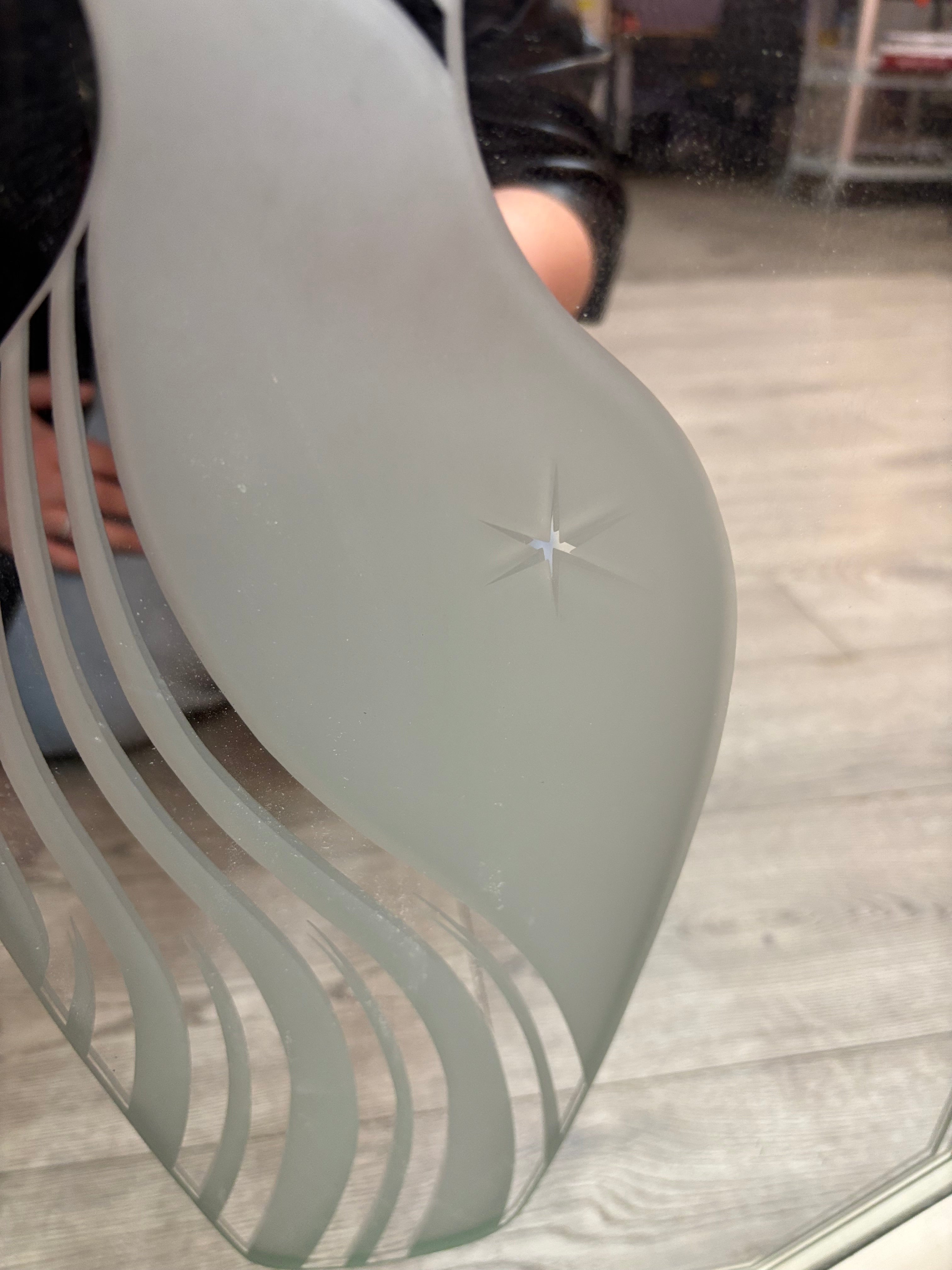 Floral Etched Mirror