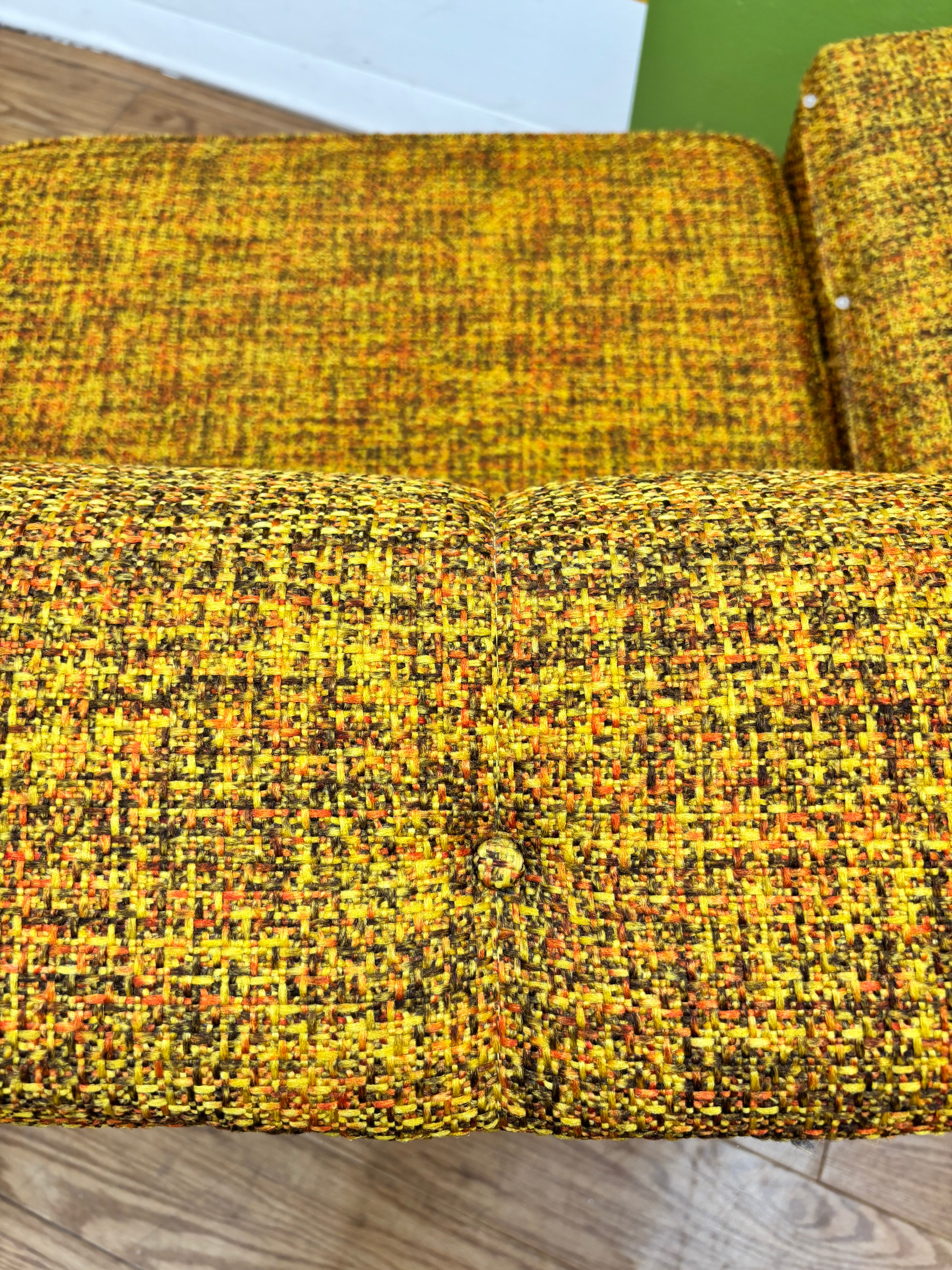 Yellow Tweed Sofa