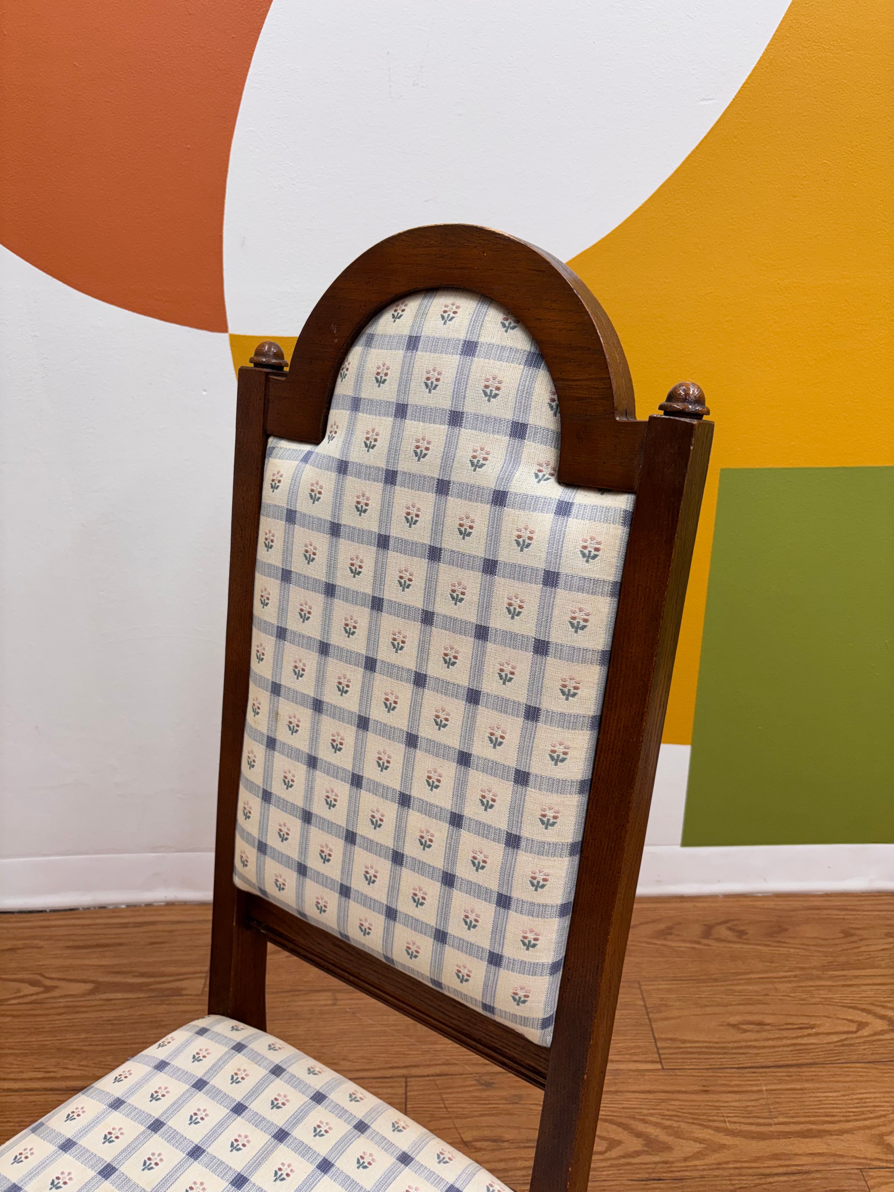 Floral Gingham Dining Chair (4)