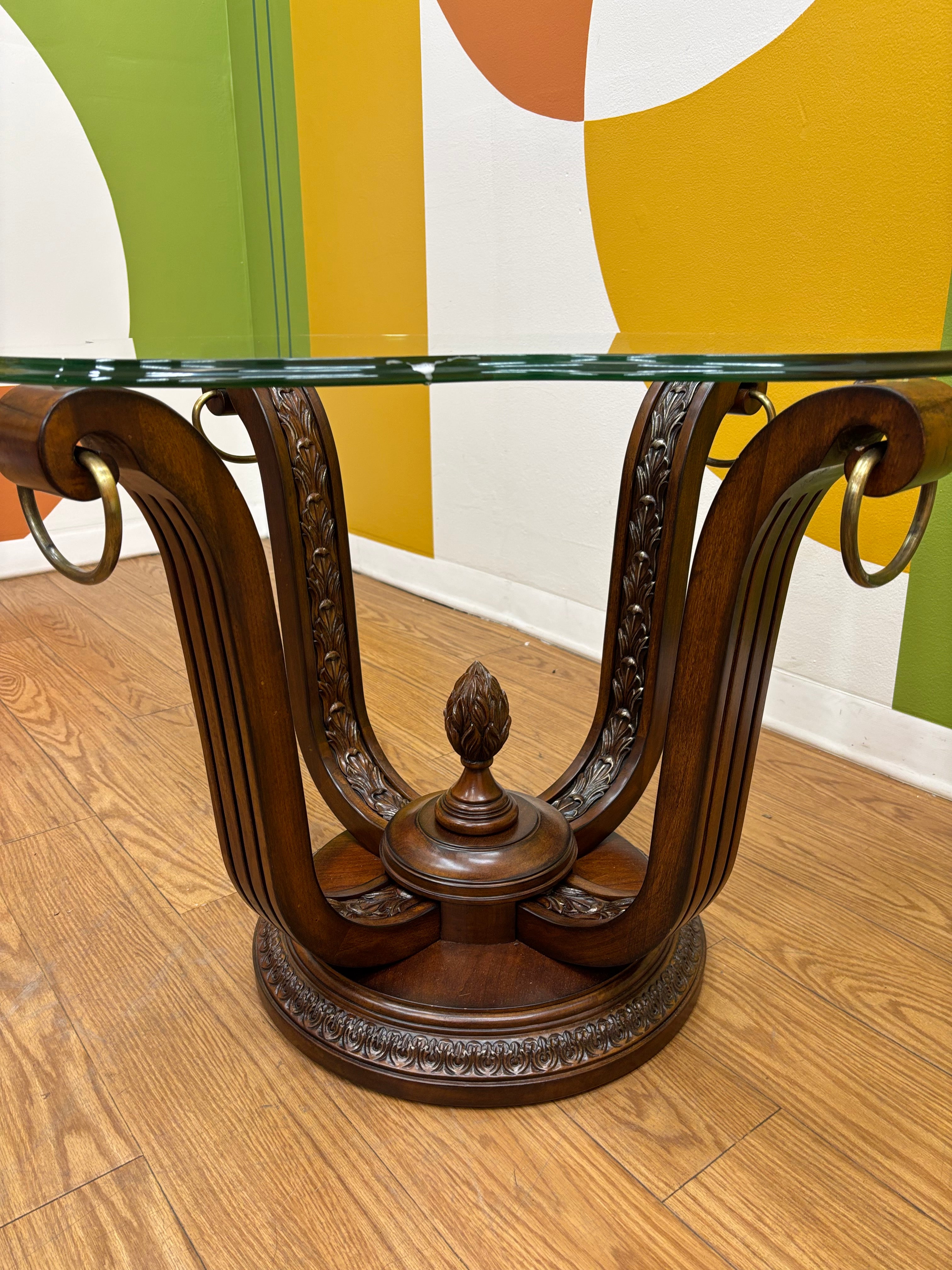 Wood & Glass Side Table